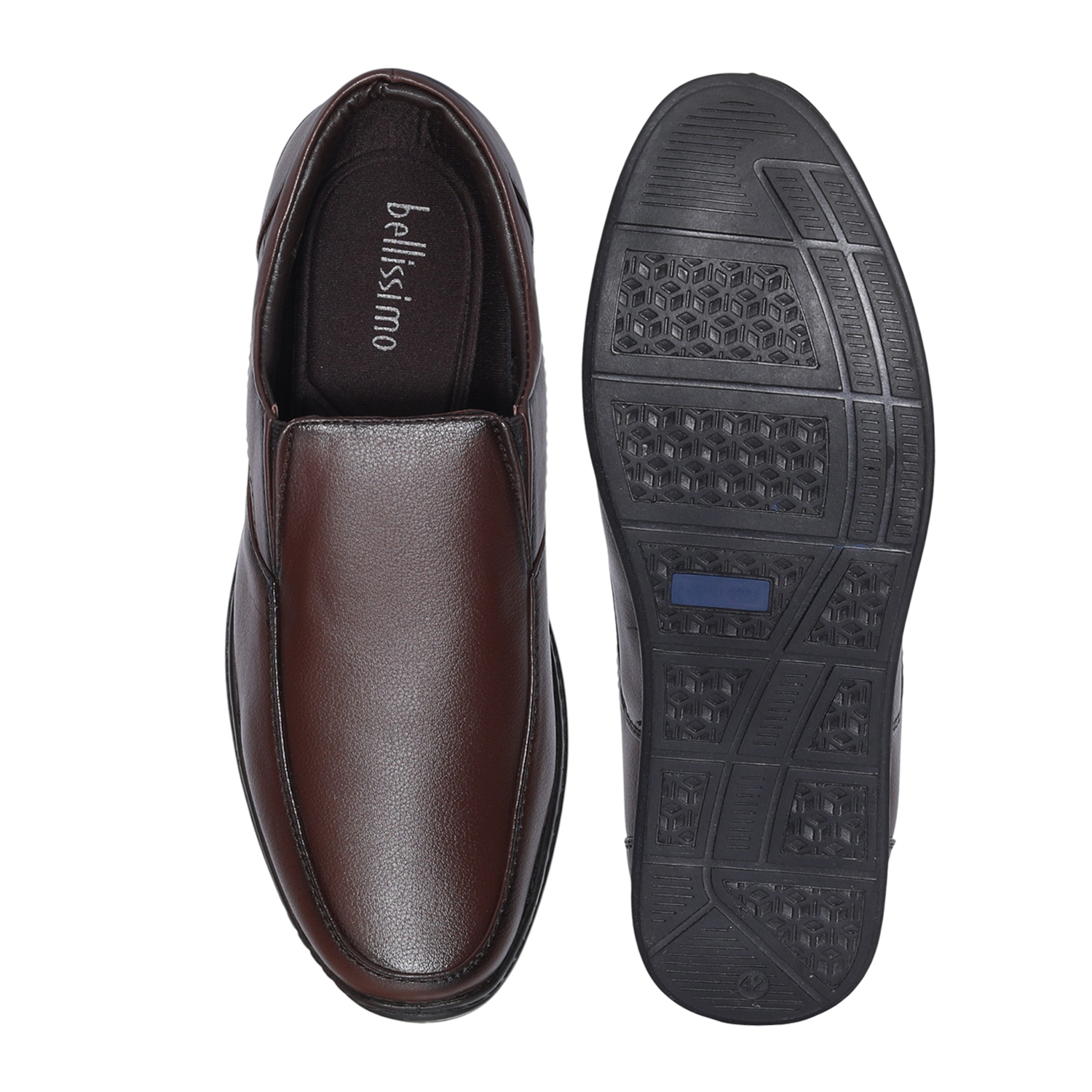 Men Brown Formal Slip-On Shoes