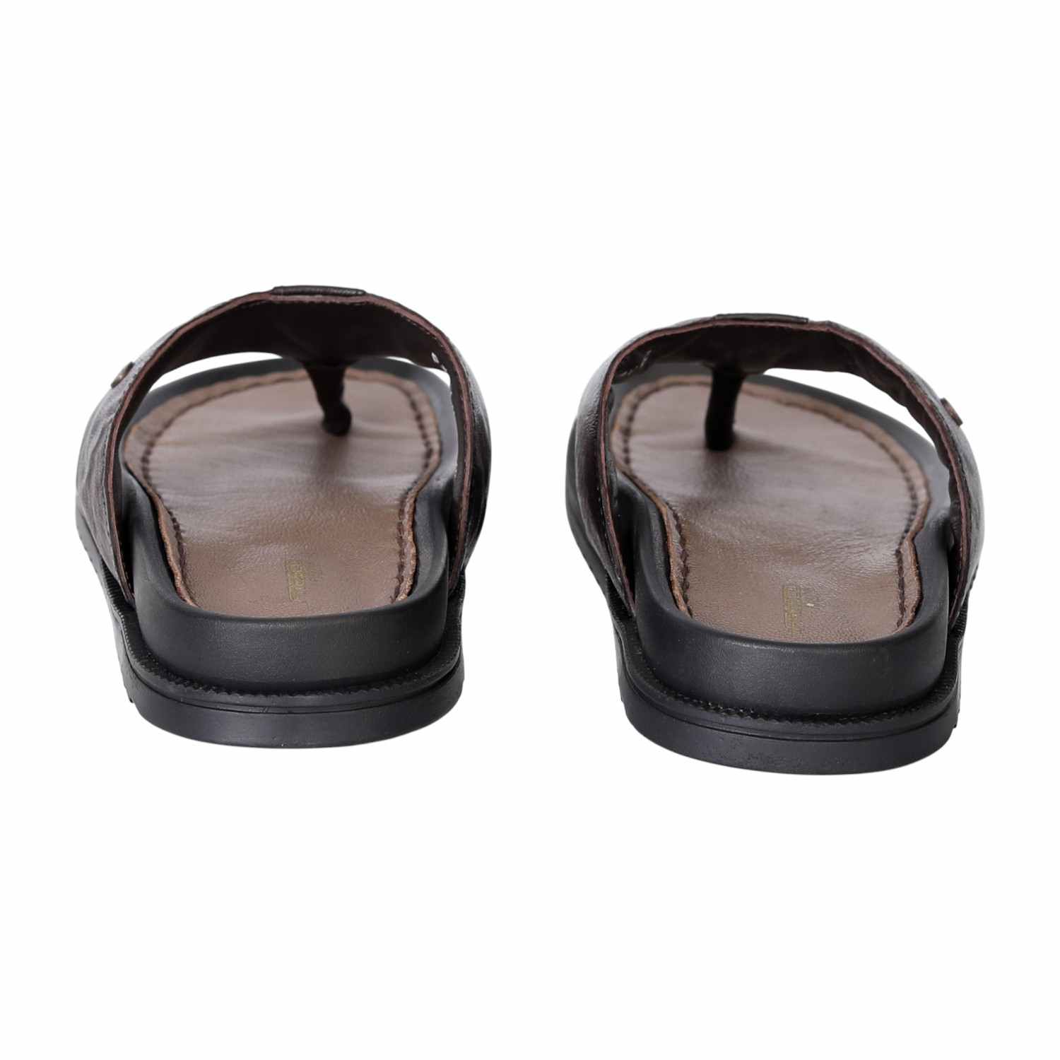 Men's Rustic Stitch Leather Flip-Flops