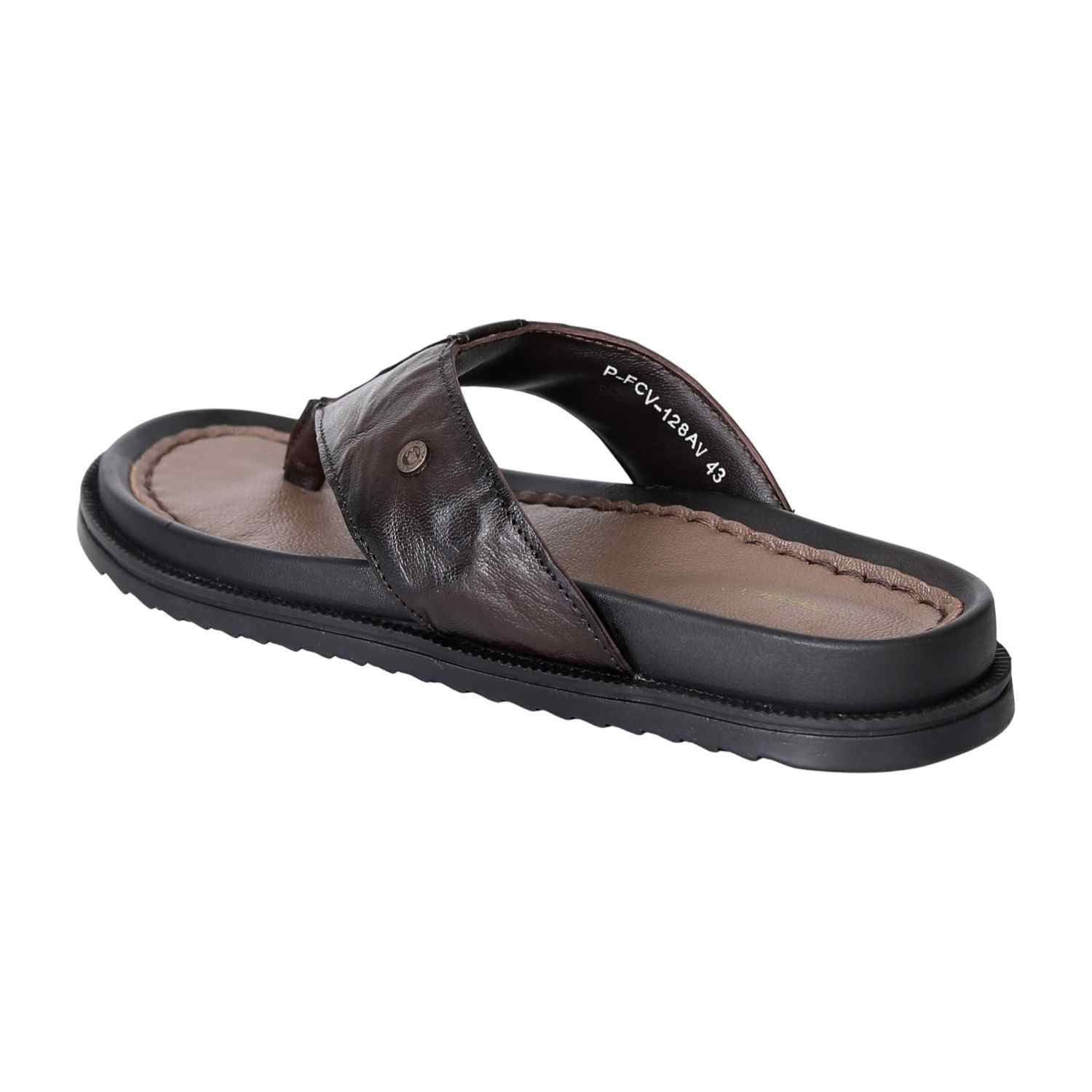 Men's Rustic Stitch Leather Flip-Flops