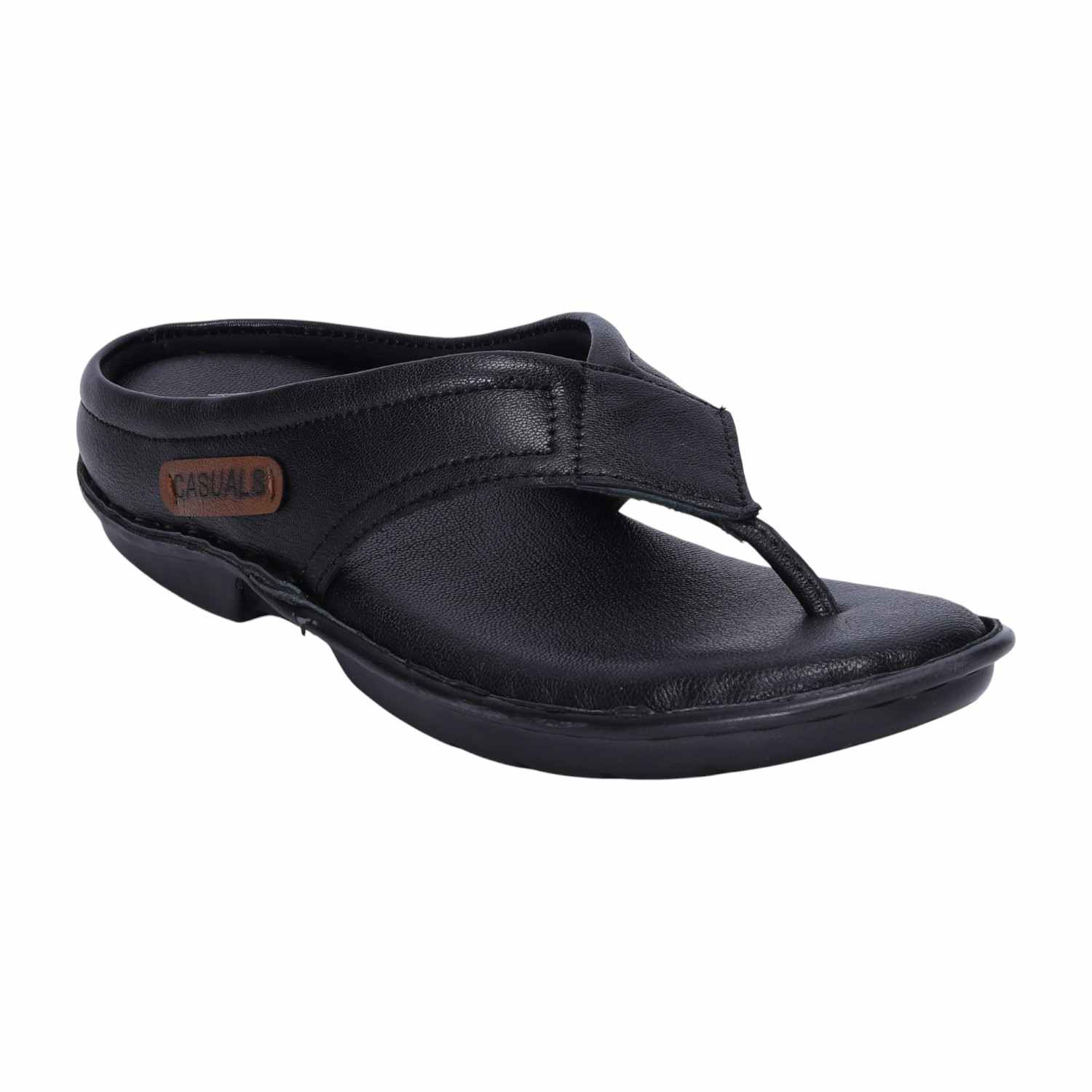 Men Black Comfort Chappals