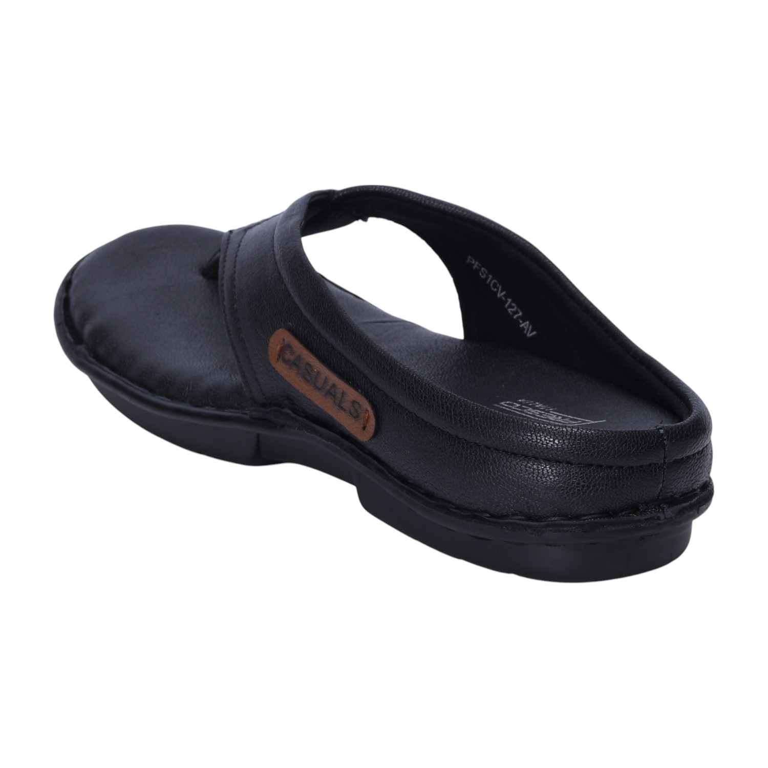 Men Black Comfort Chappals