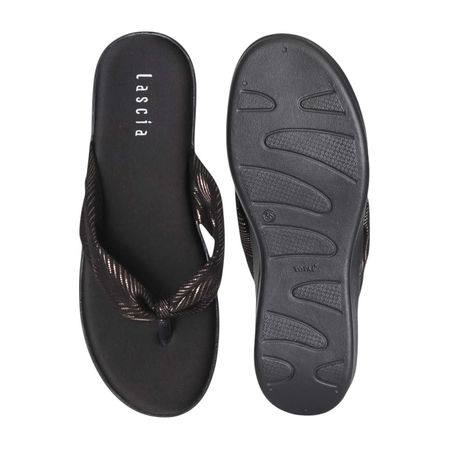 Women Black and  Antique Glow Wedges