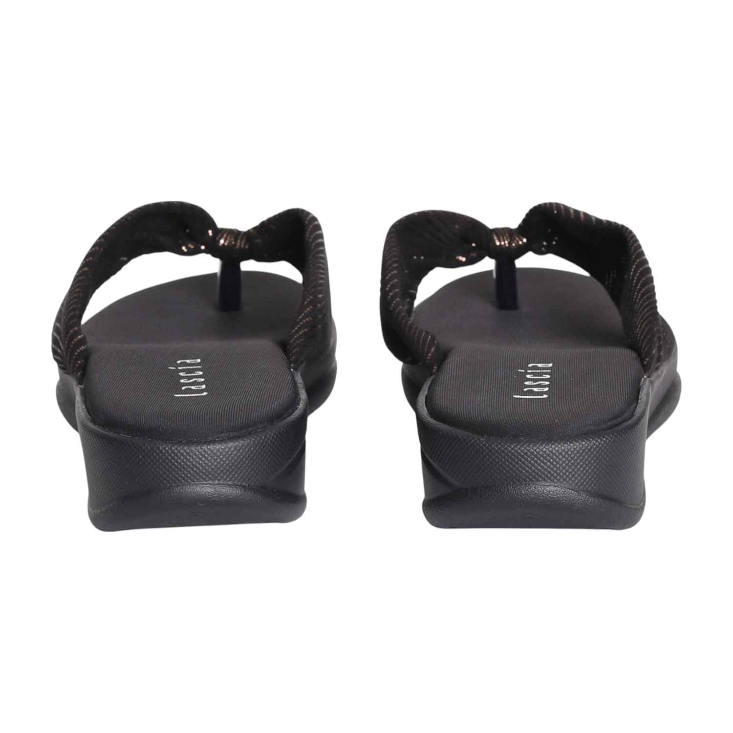 Women Black and  Antique Glow Wedges