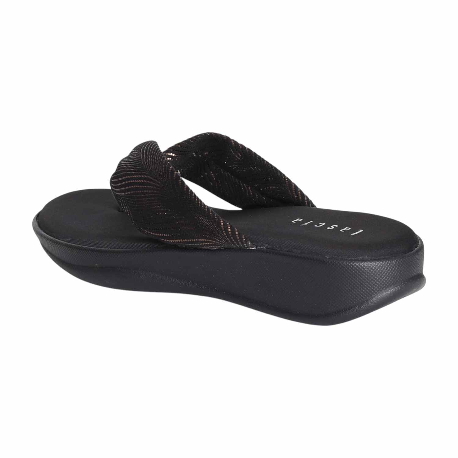 Women Black and  Antique Glow Wedges