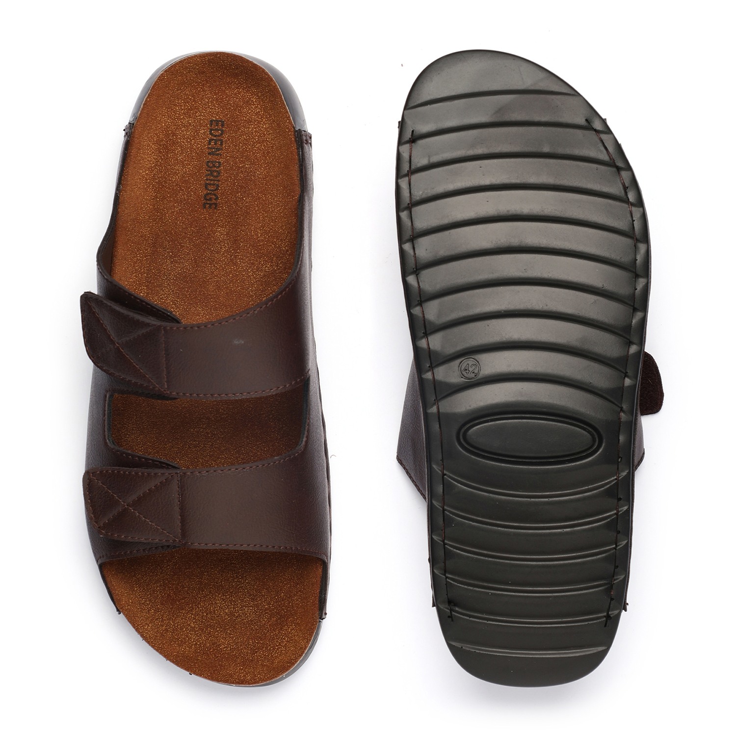 Men Brown Slidders