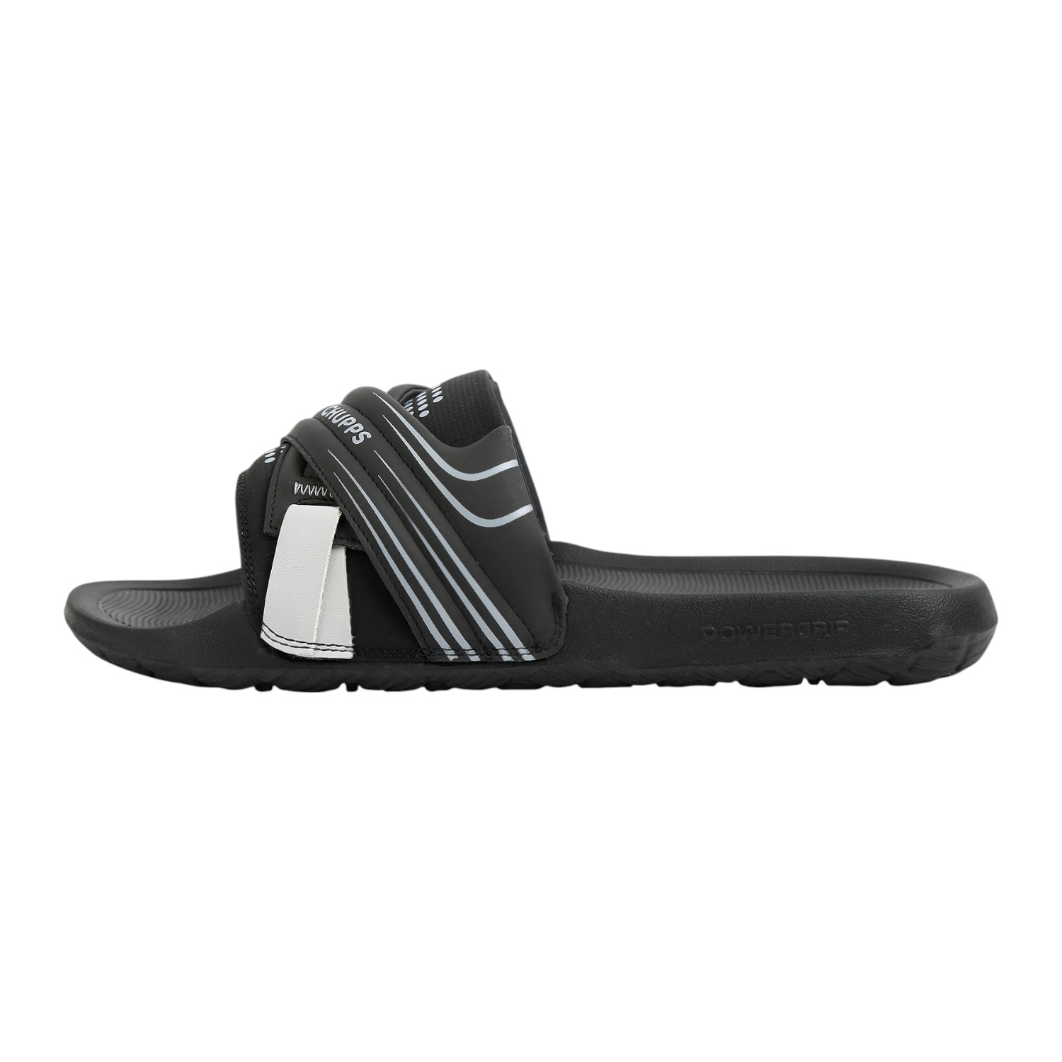 Vertex Black Men's Casual Slider & Flipflop