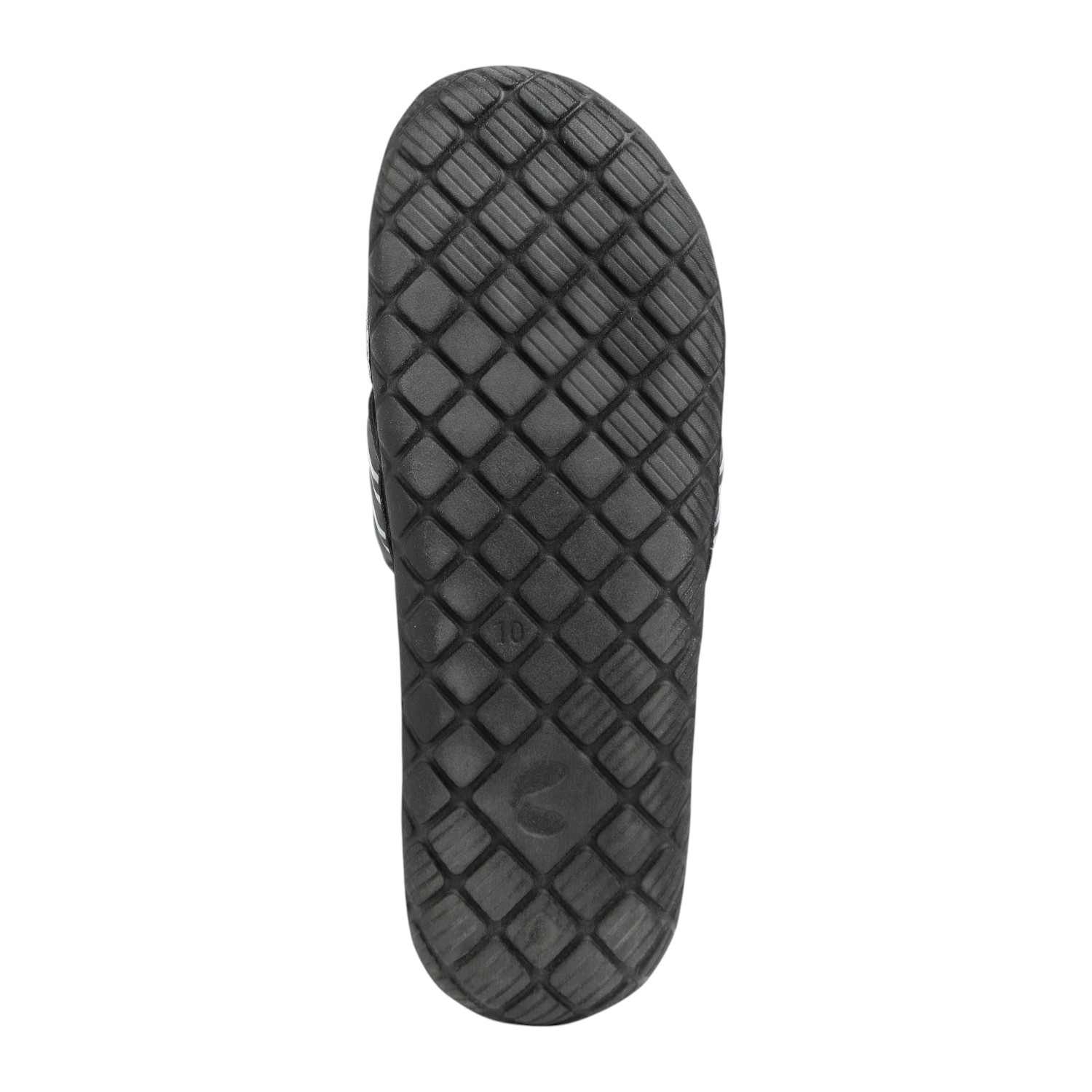 Vertex Black Men's Casual Slider & Flipflop