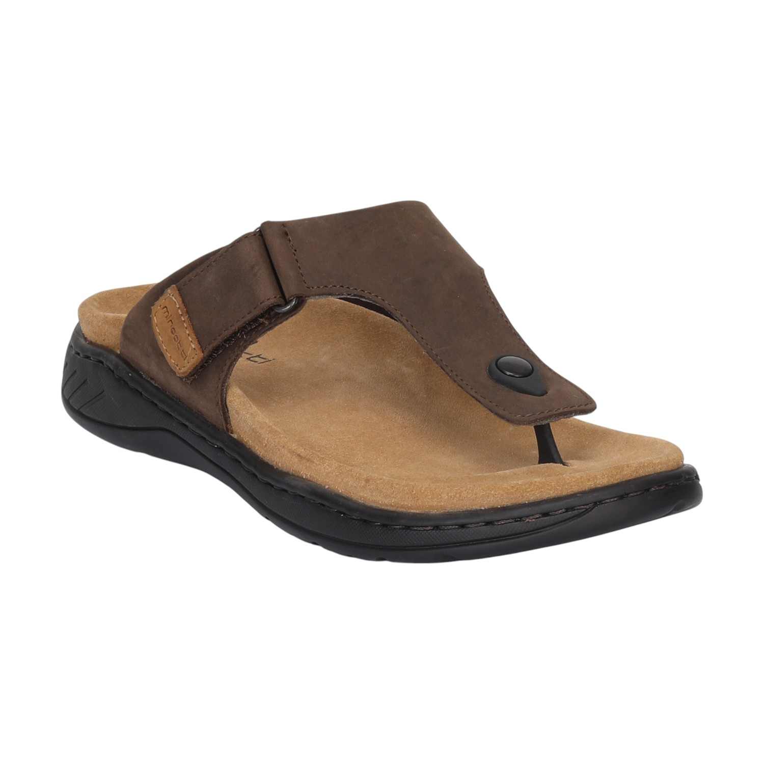Men Brown Leather Comfort Chappal