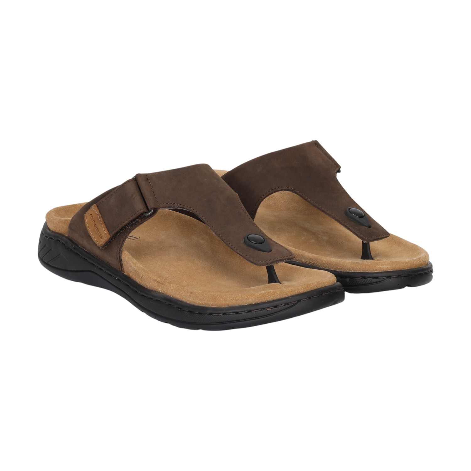 Men Brown Leather Comfort Chappal