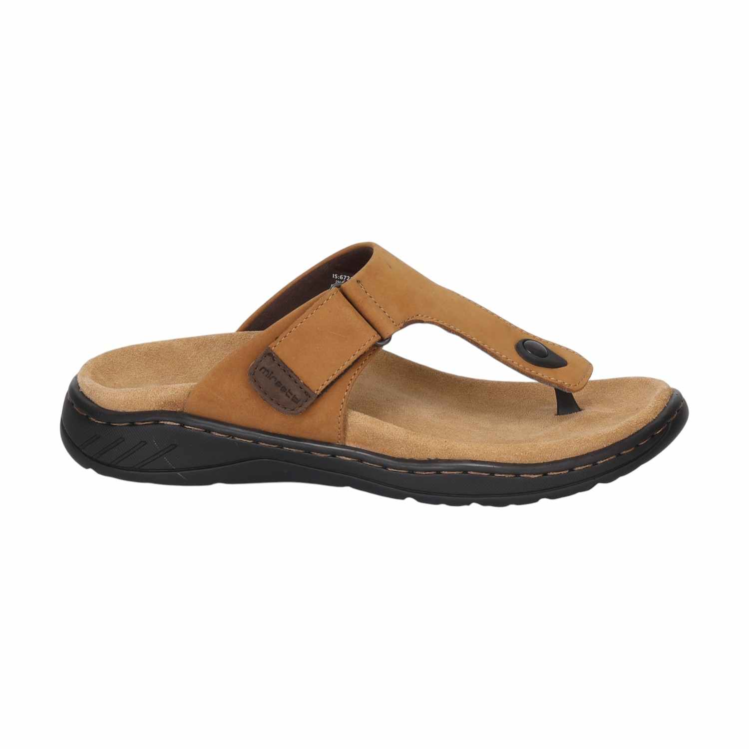 Men Camel Leather Comfort Chappal