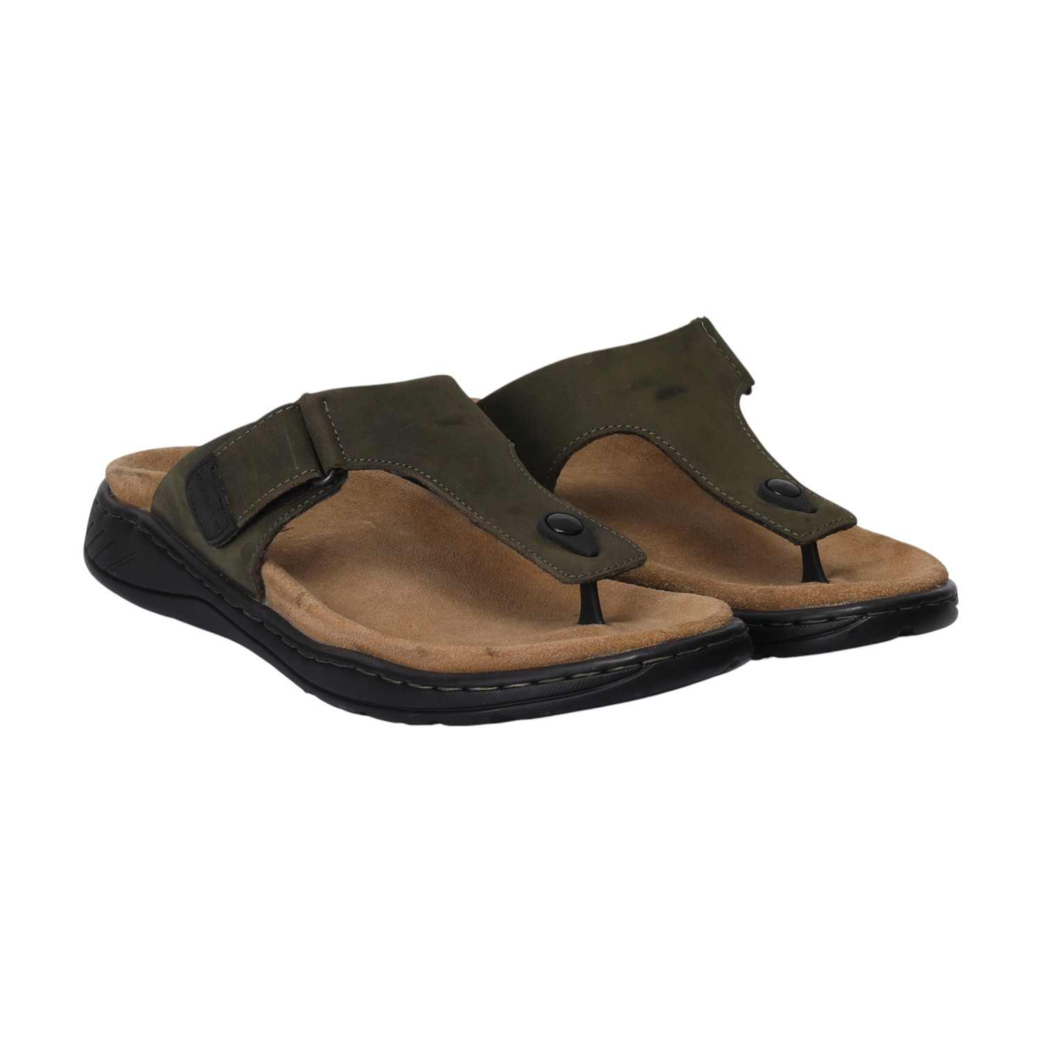 Men Tan Leather Comfort Chappal