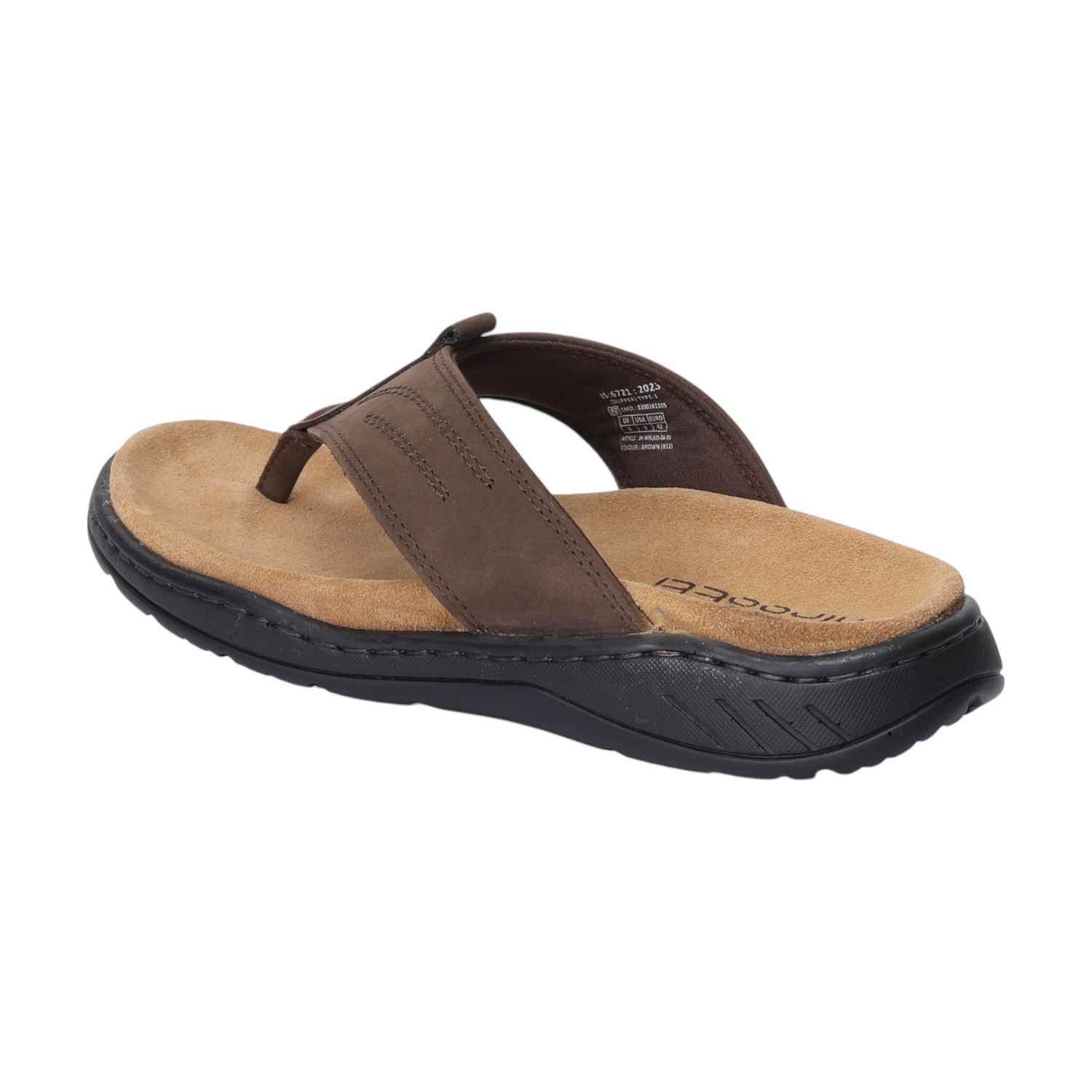 Men Brown Leather Comfort Chappal