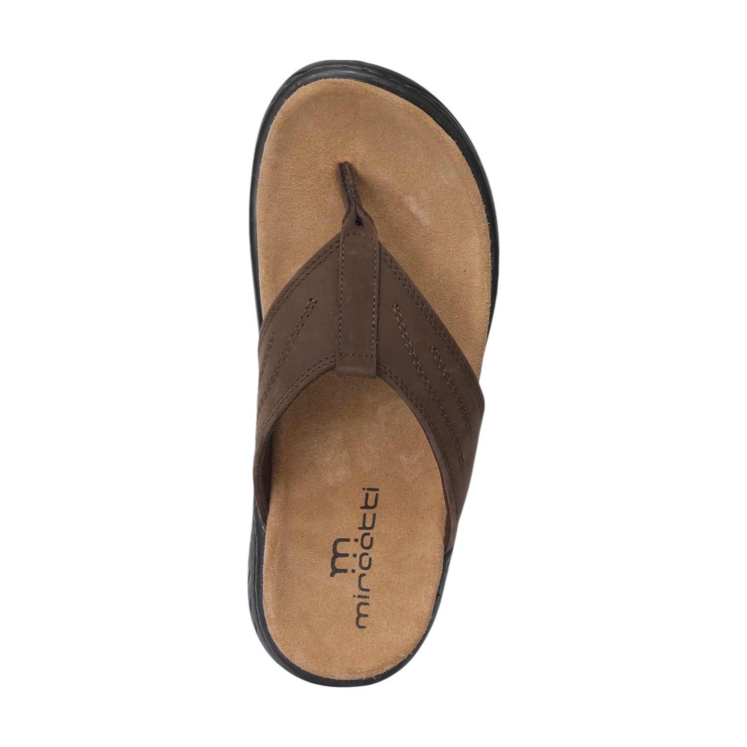 Men Brown Leather Comfort Chappal