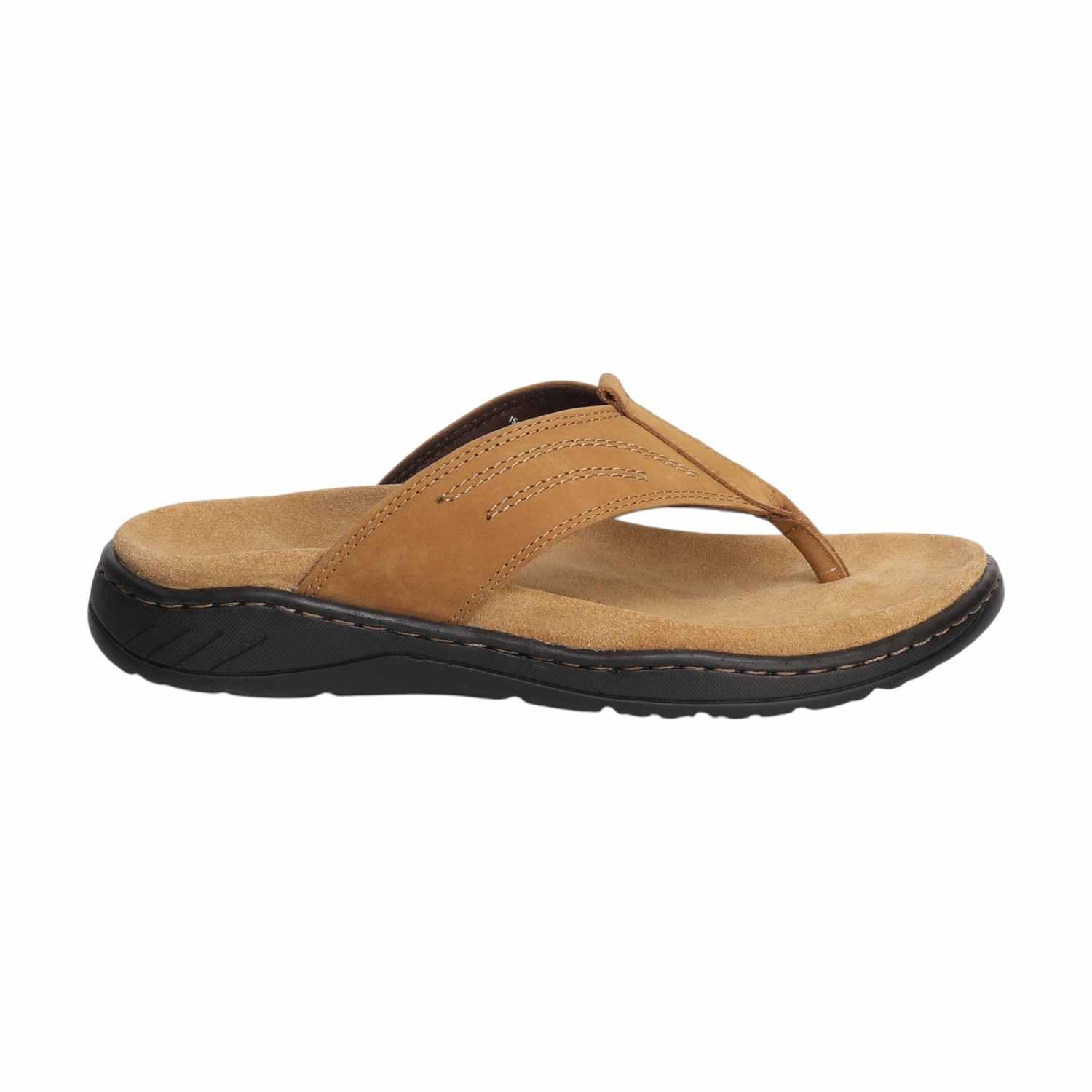 Men Camel Leather Comfort Chappal