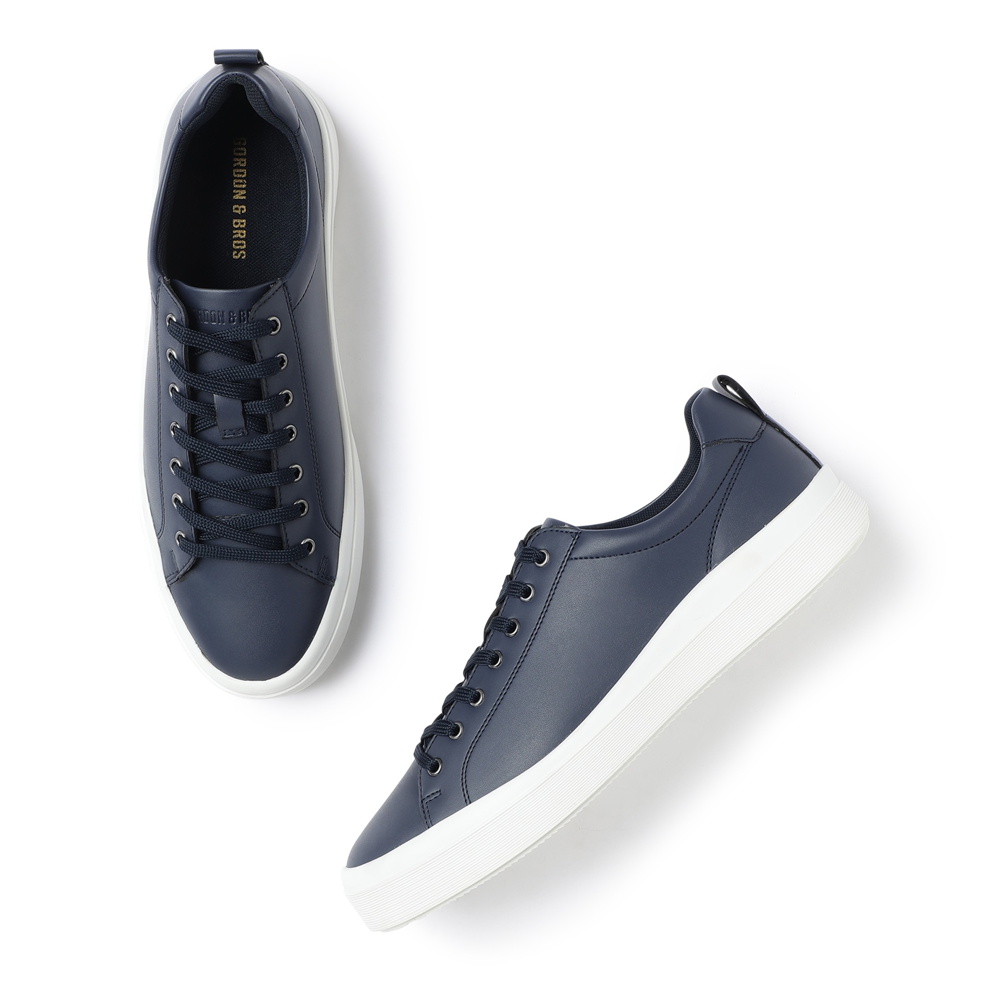 Navy Mens Lace Up Sneakers