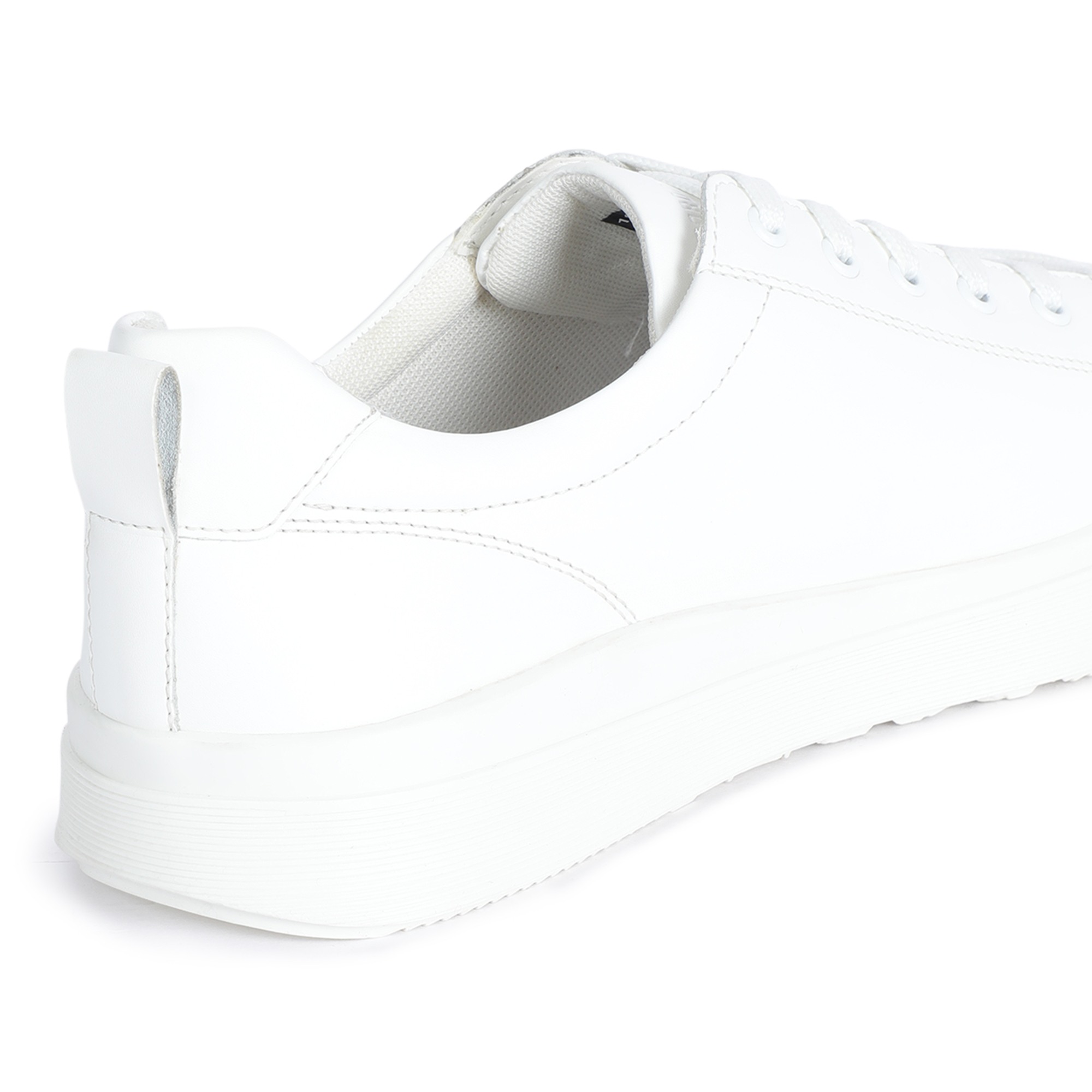 White Mens Lace Up Sneakers