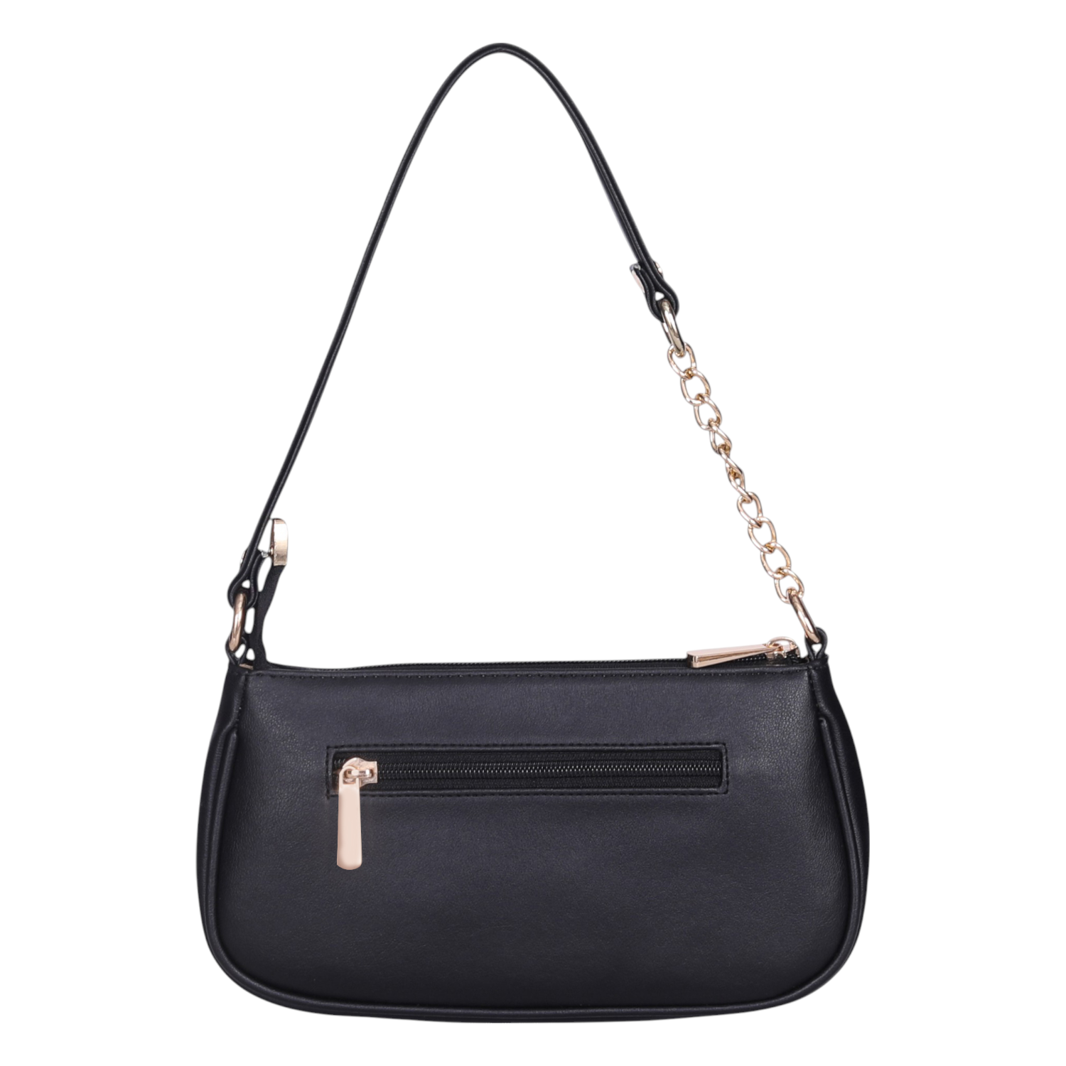 Ninaa Rossie Sleek Black Baguette Bag