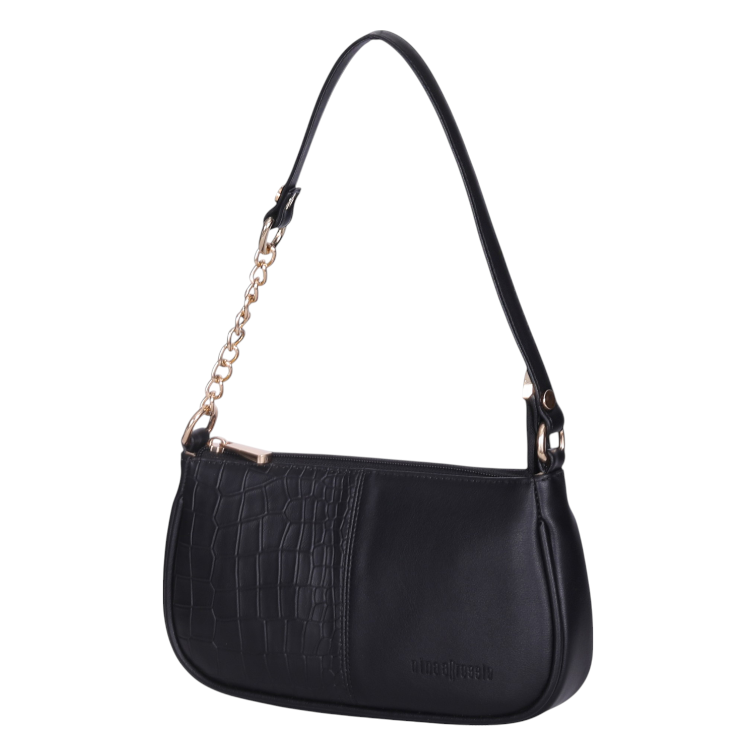 Ninaa Rossie Sleek Black Baguette Bag