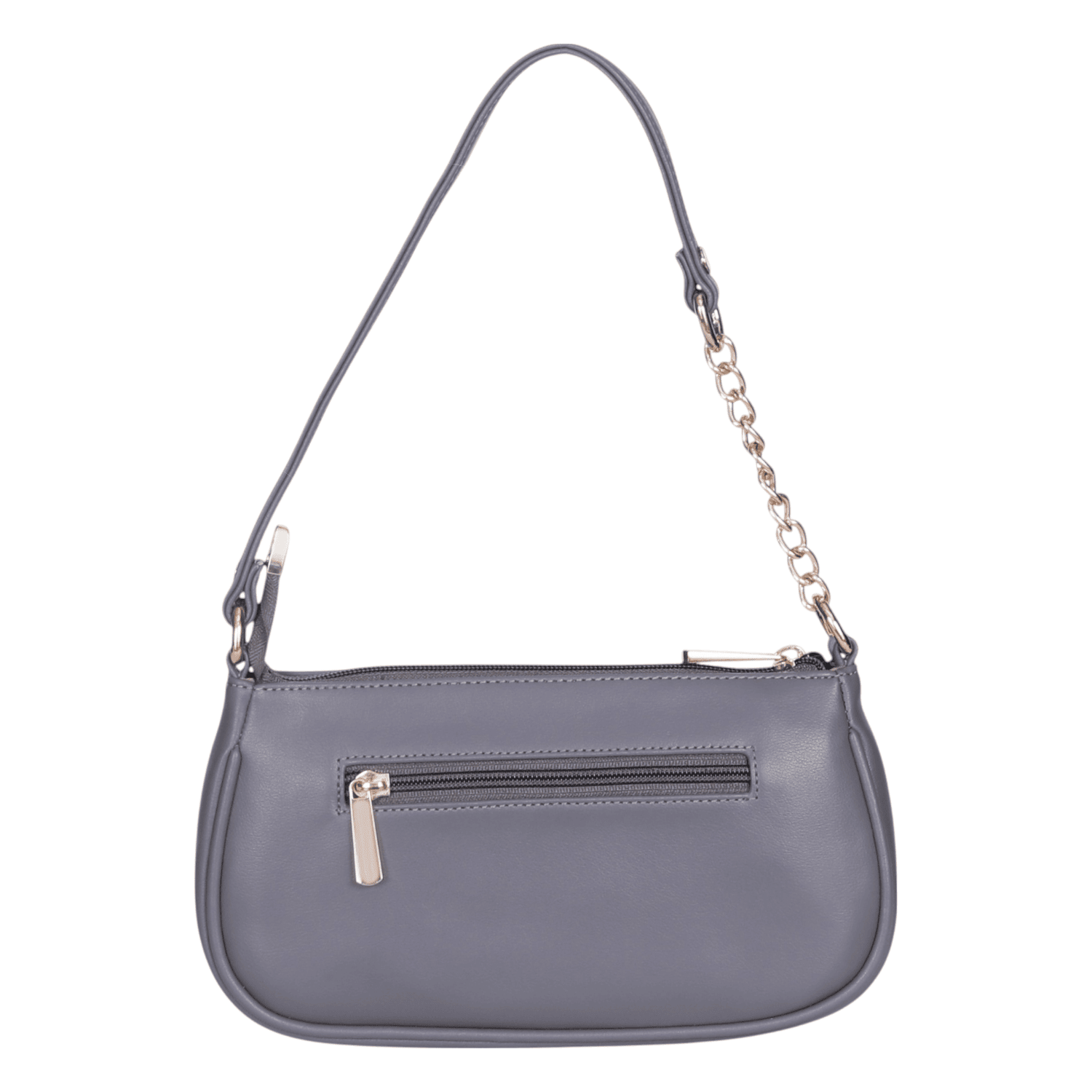 Ninaa Rossie Sleek Grey Baguette Bag