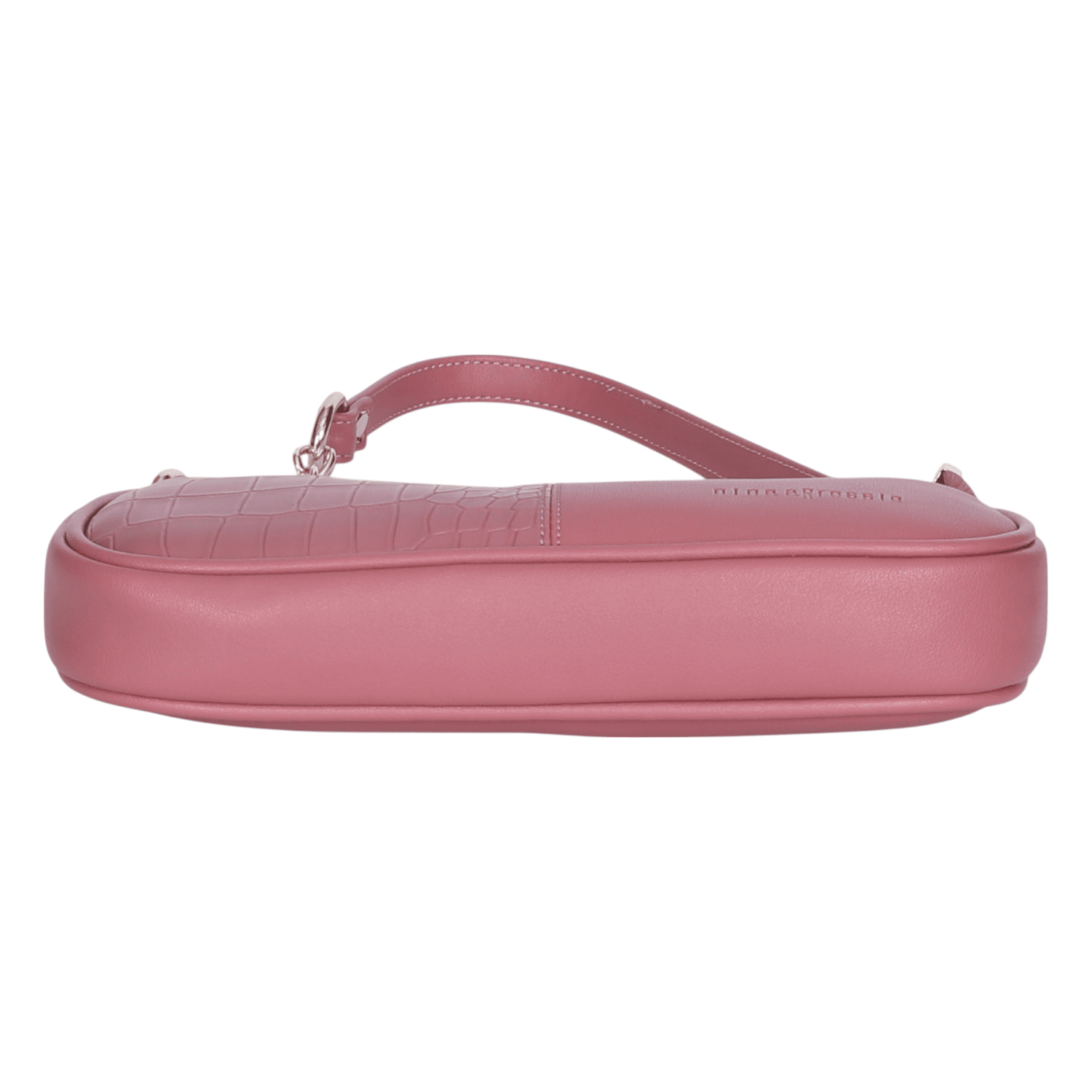 Ninaa Rossie Sleek Pink Baguette Bag