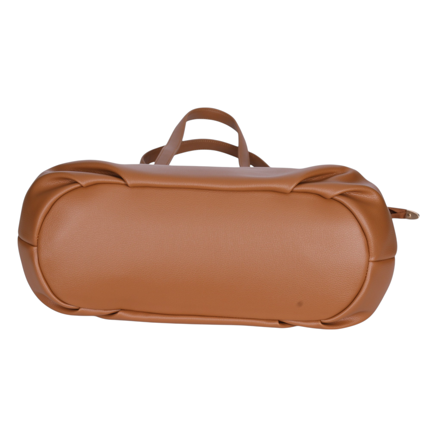 Ninaa Rossie Mustard Brown Faux Leather Tote Bag