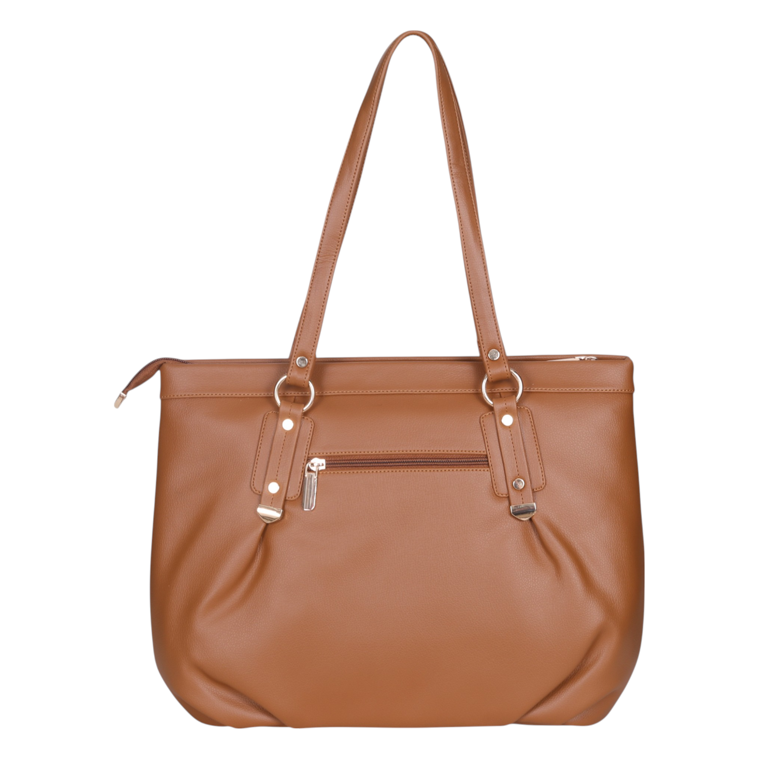 Ninaa Rossie Mustard Brown Faux Leather Tote Bag