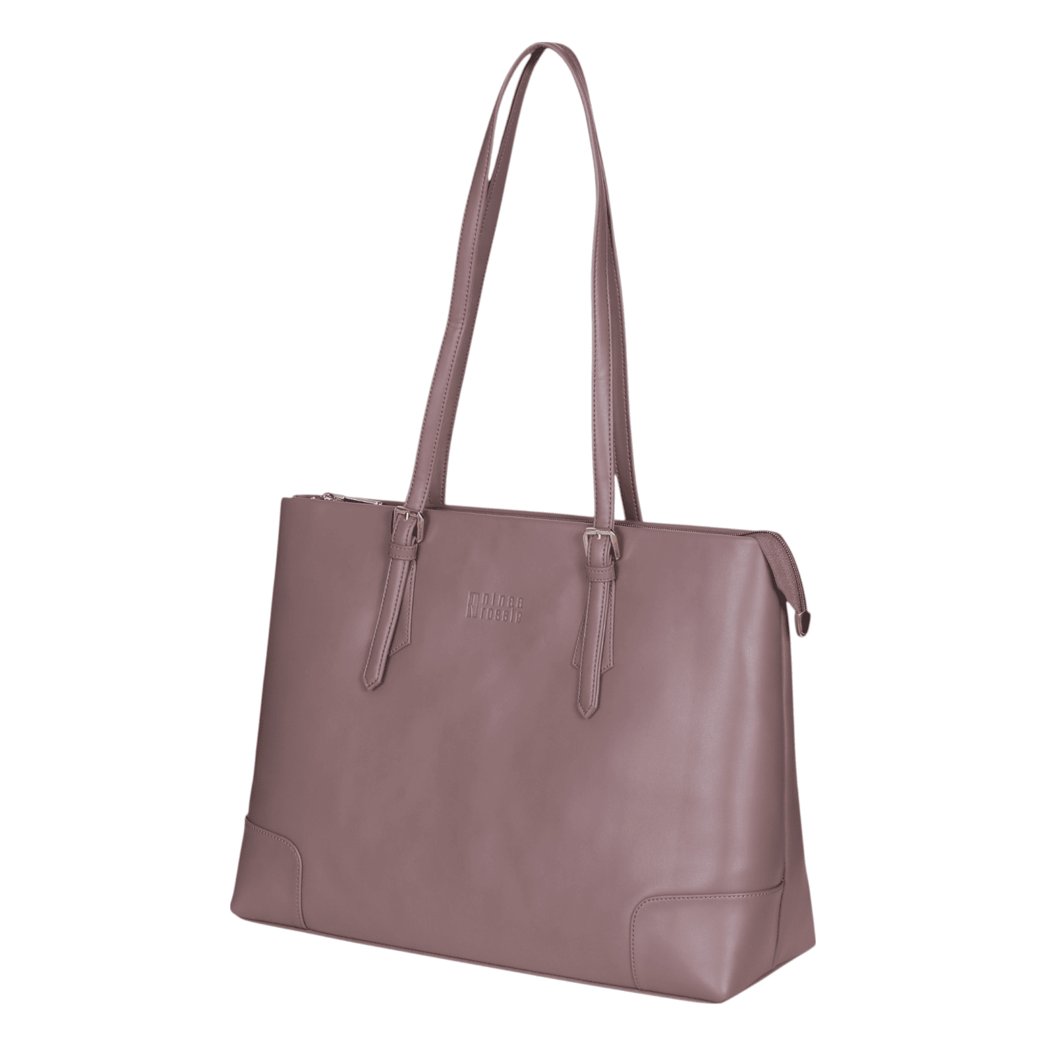 Ninaa Rossie Sleek Brown Shoulder Tote