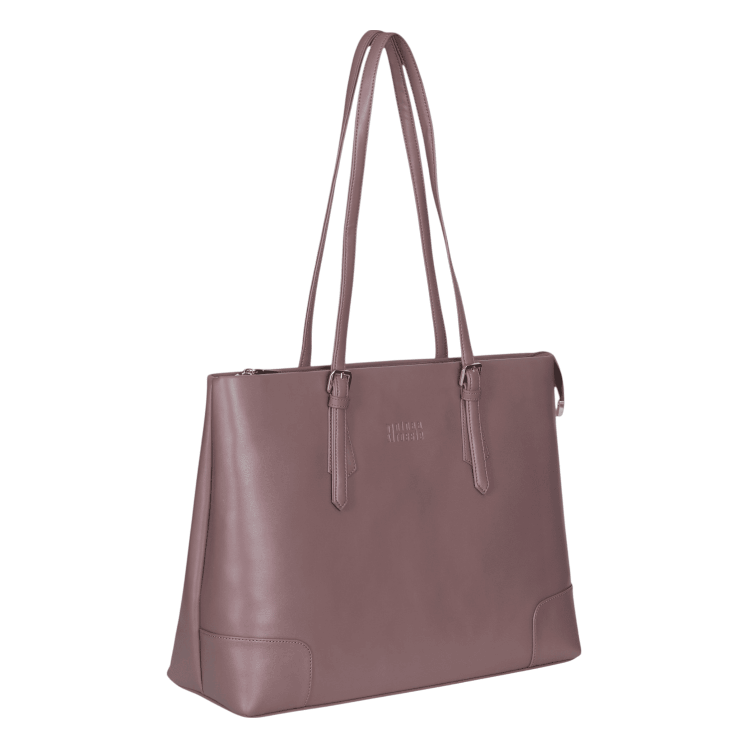 Ninaa Rossie Sleek Brown Shoulder Tote