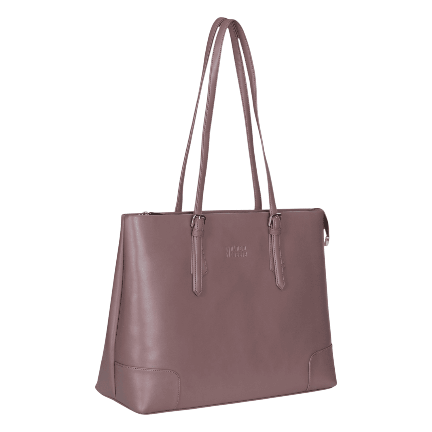 Ninaa Rossie Sleek Brown Shoulder Tote