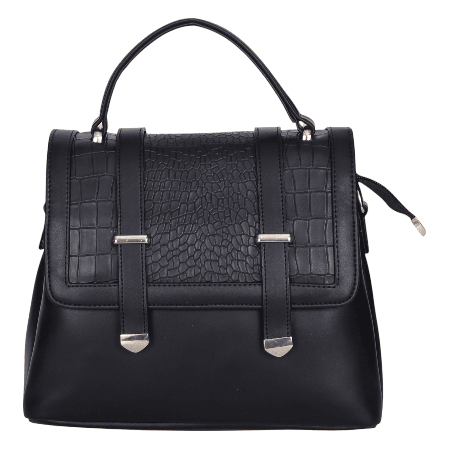 Ninaa Rossie Lavender Croc-Textured Handbag