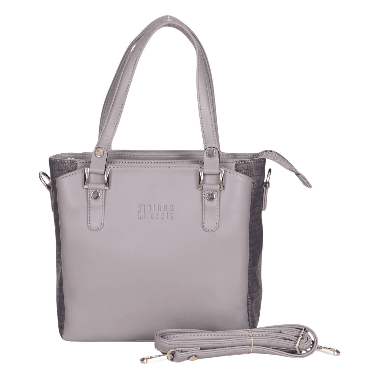 Ninaa Rossie Grey Dual-Tone Tote Bag