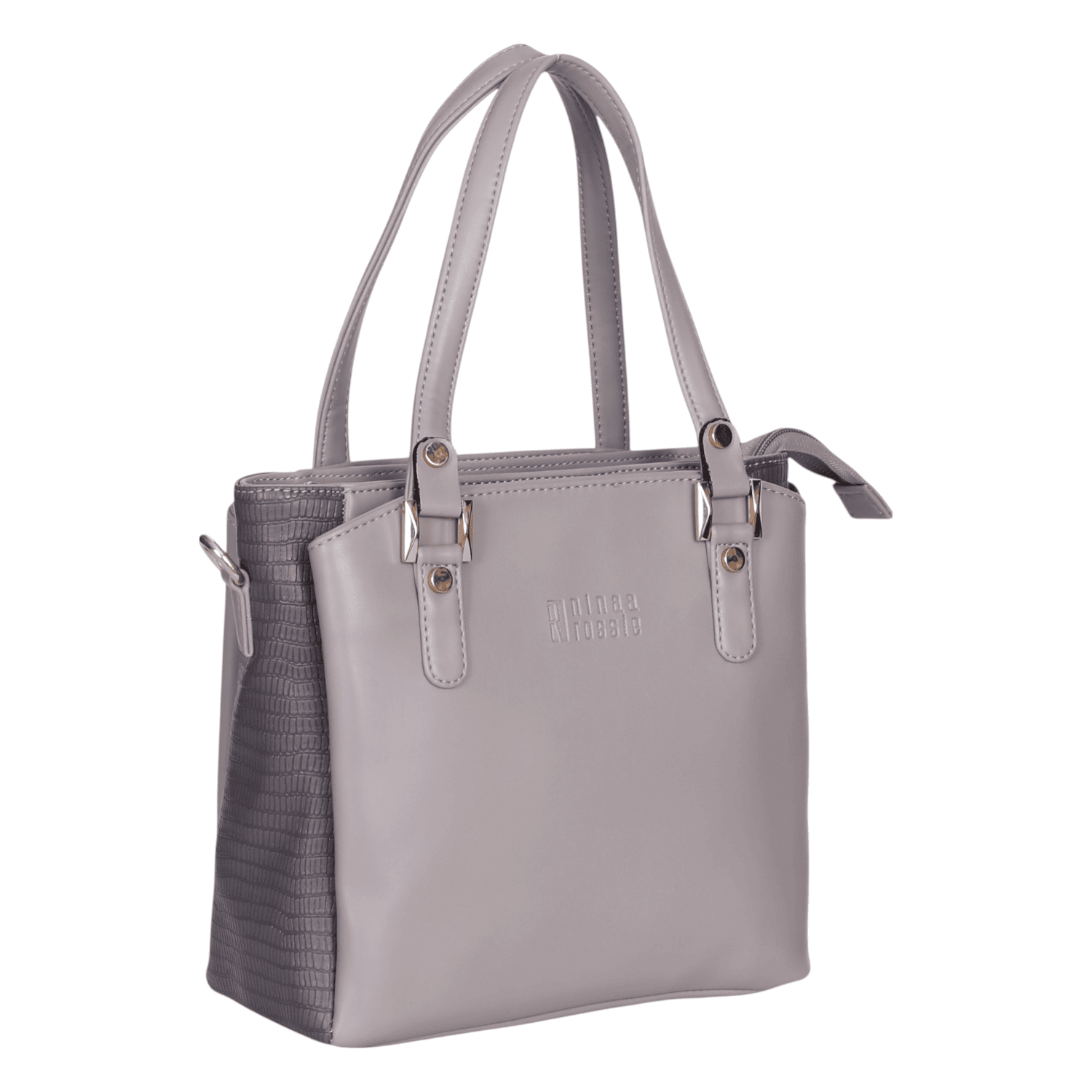 Ninaa Rossie Grey Dual-Tone Tote Bag