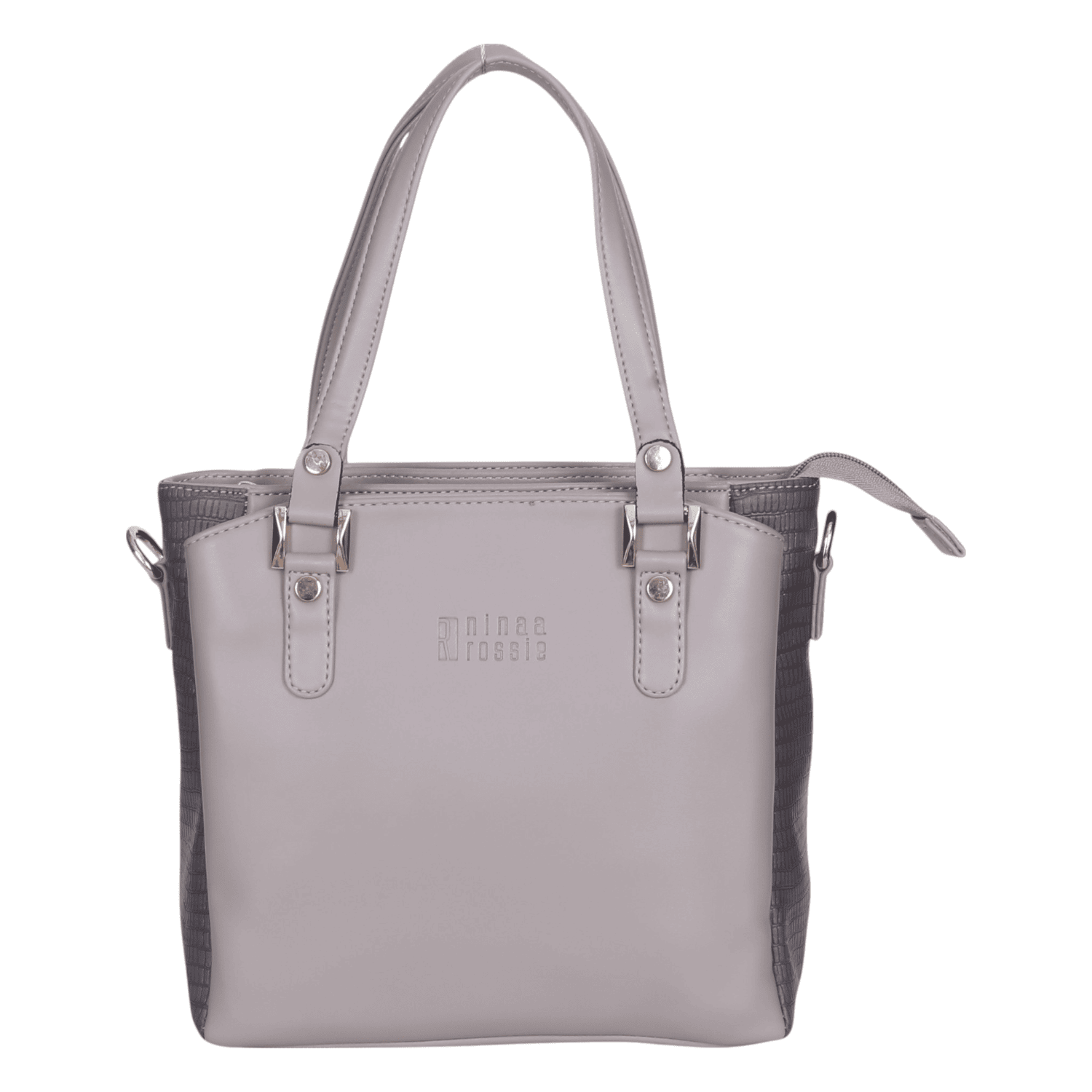 Ninaa Rossie Grey Dual-Tone Tote Bag