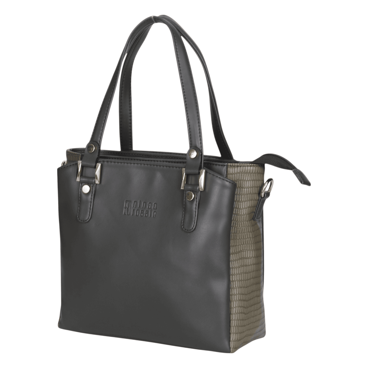 Ninaa Rossie Olive Dual-Tone Tote Bag