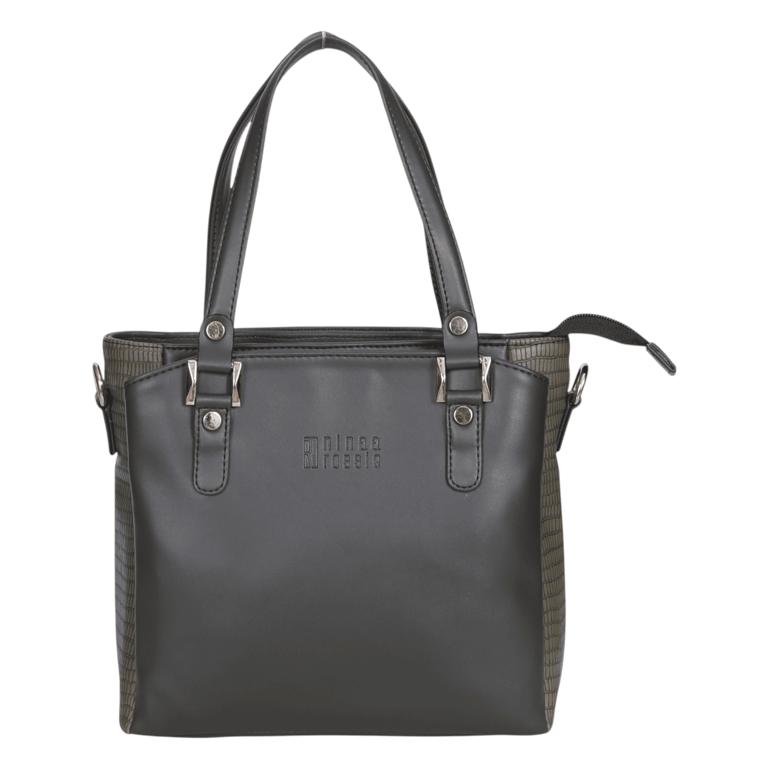Ninaa Rossie Olive Dual-Tone Tote Bag