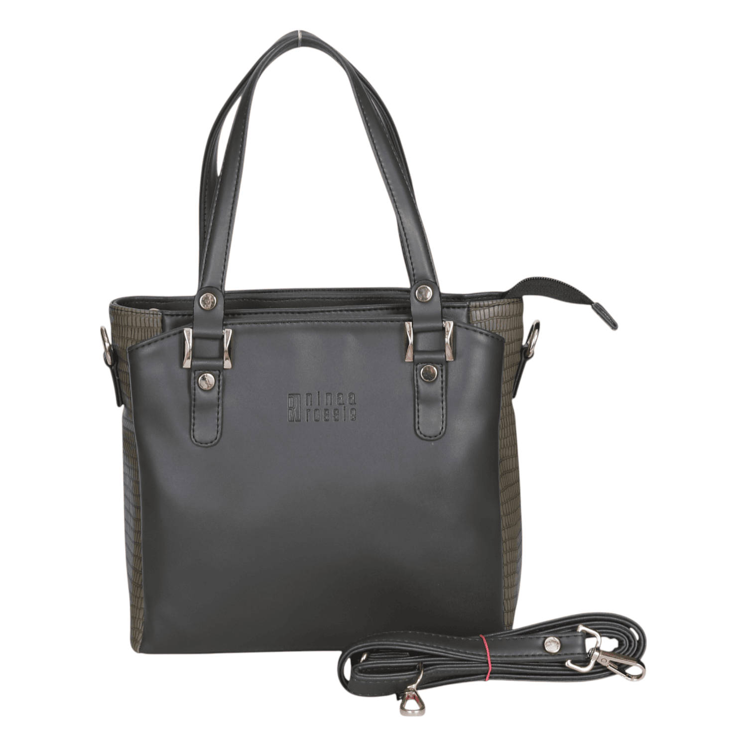 Ninaa Rossie Olive Dual-Tone Tote Bag