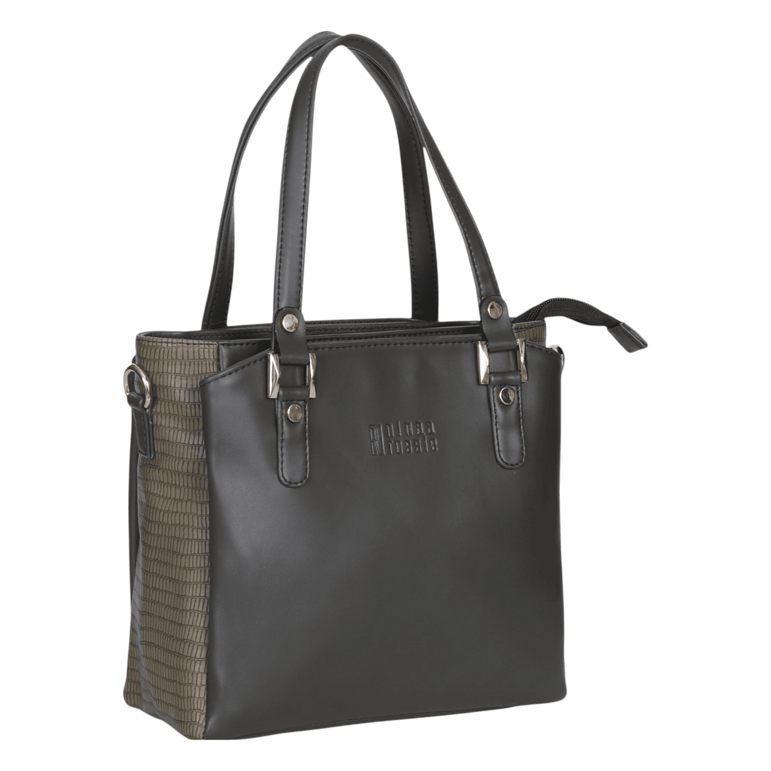 Ninaa Rossie Olive Dual-Tone Tote Bag