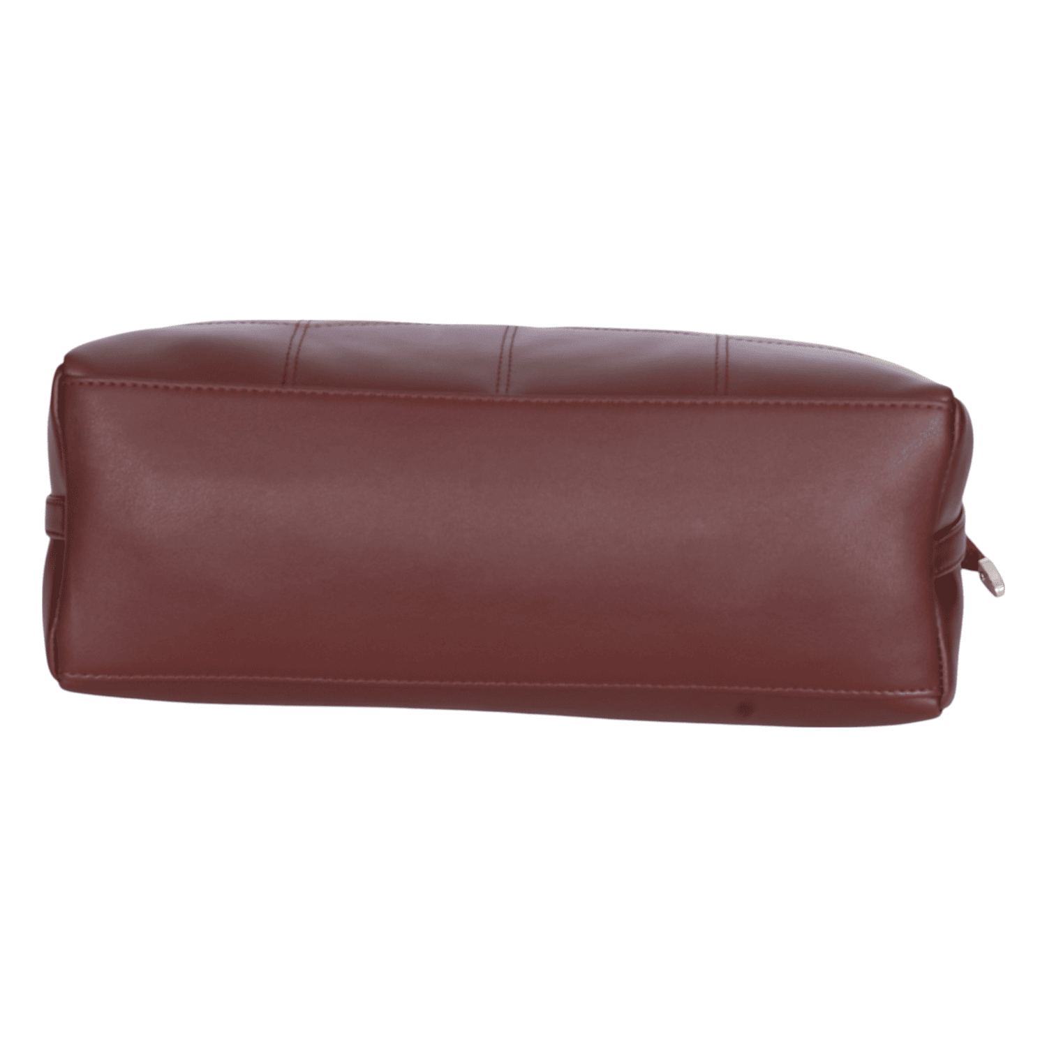 Ninaa Rossie Structured Dark Brown Faux Leather Satchel