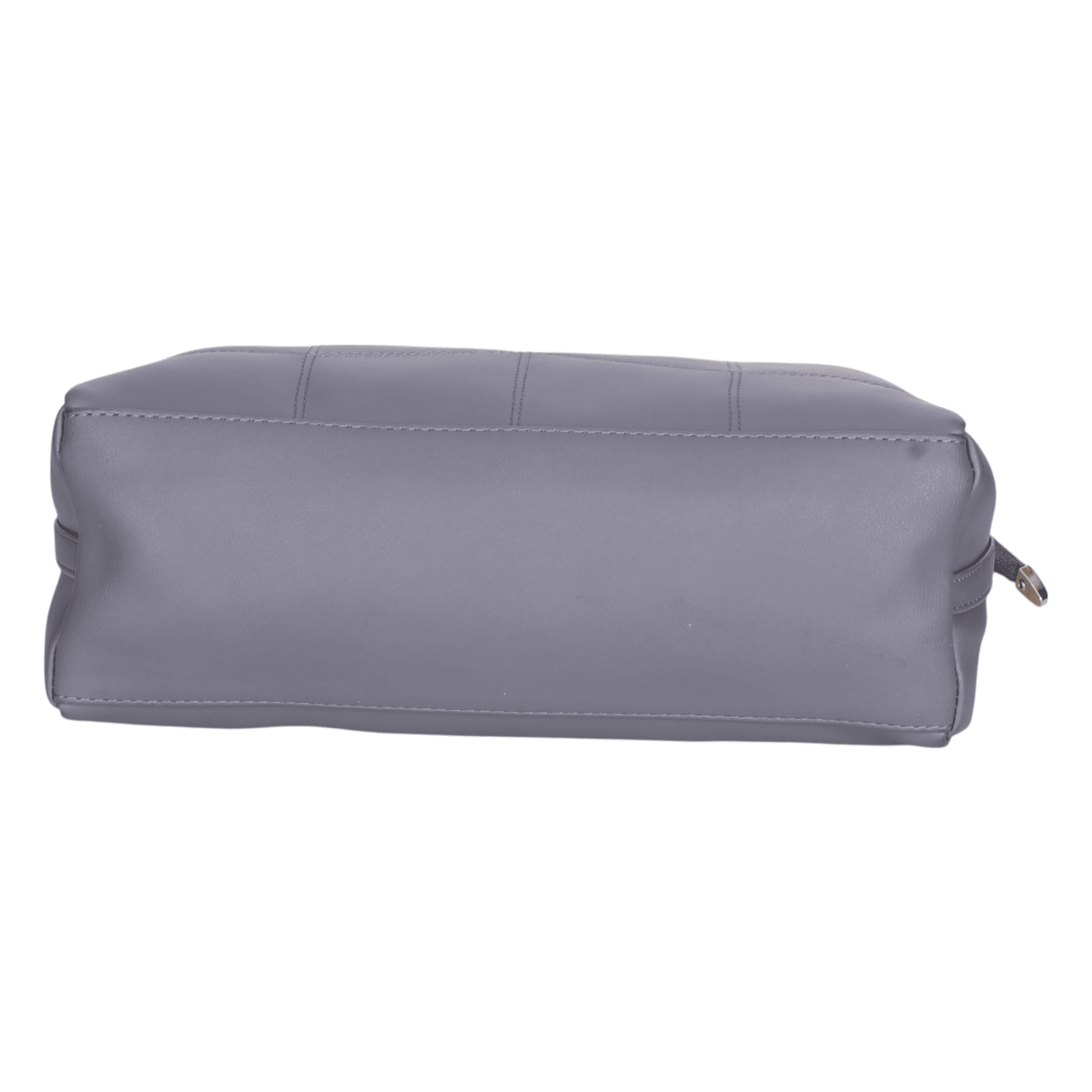 Ninaa Rossie Structured Grey Faux Leather Satchel