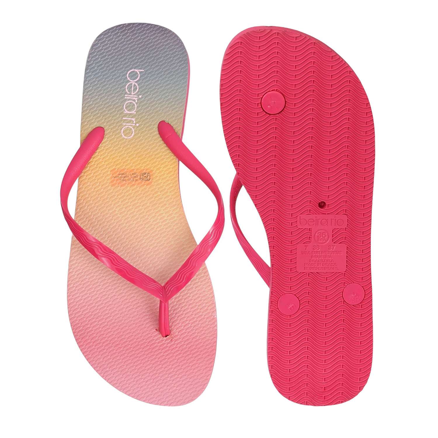 Women Pink Vibrant Horizon Flip-Flops
