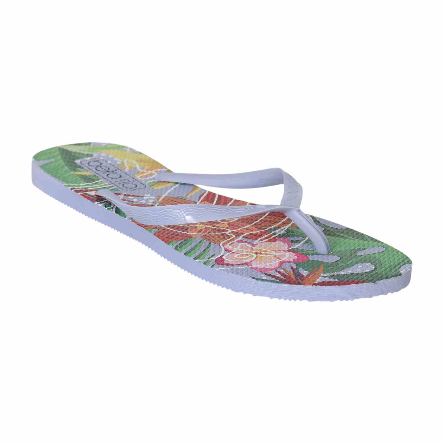 Blue Tropical Bloom Flip-Flops for Women