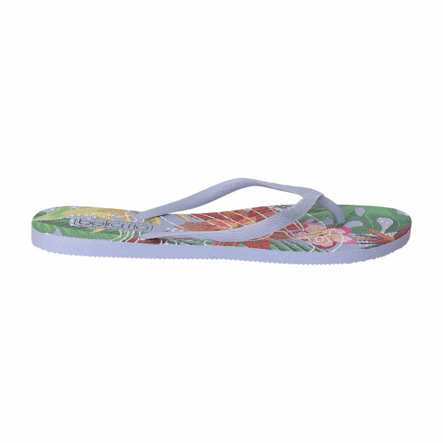 Blue Tropical Bloom Flip-Flops for Women
