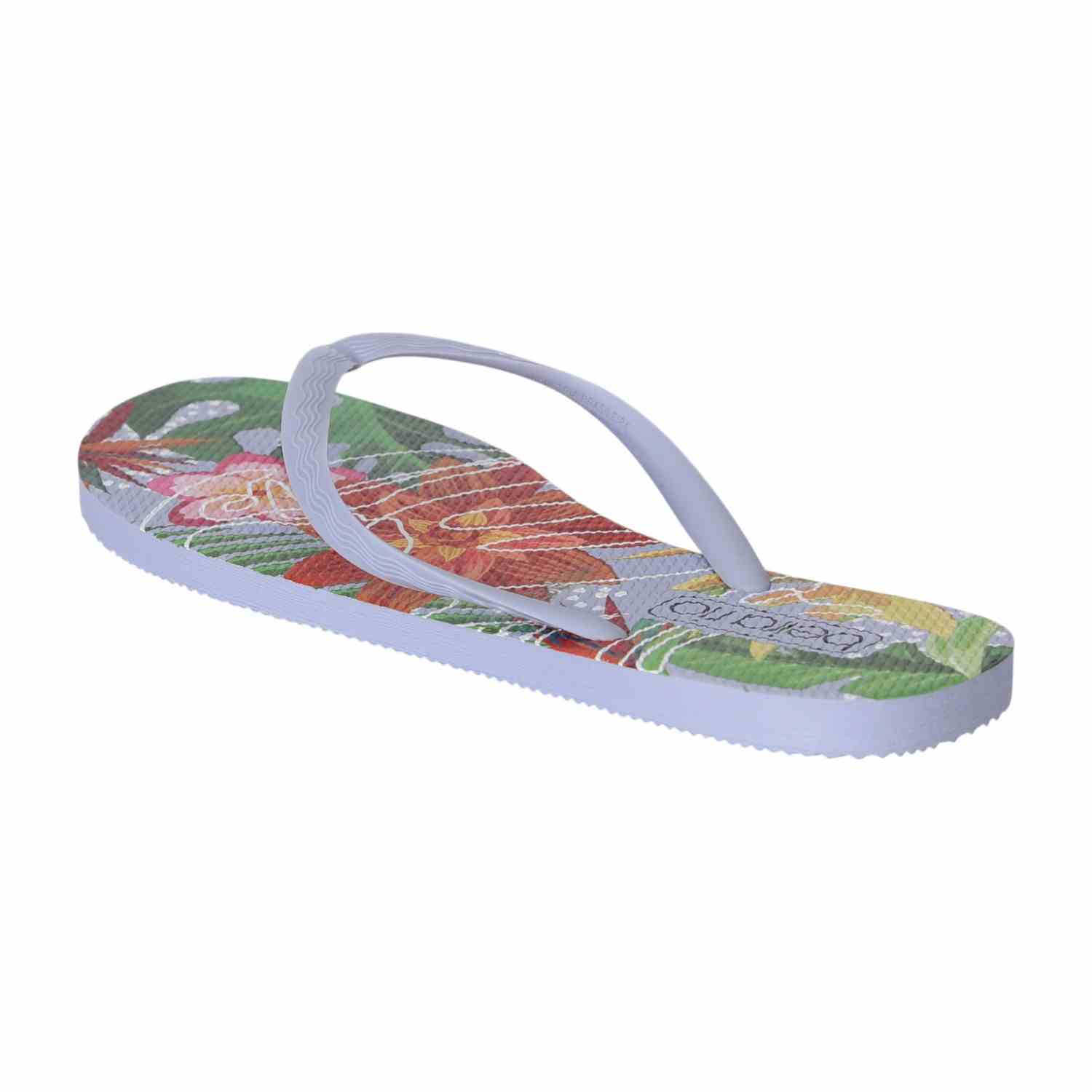 Blue Tropical Bloom Flip-Flops for Women