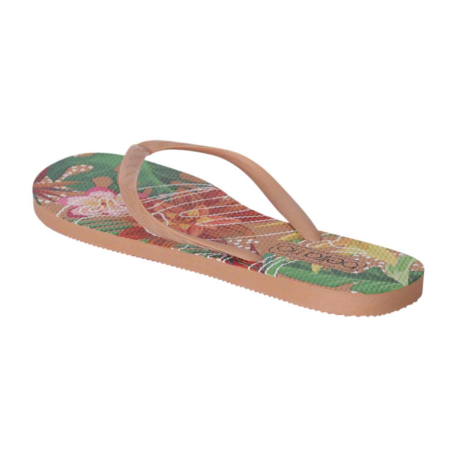 Nude Tropical Bloom Flip-Flops for Women