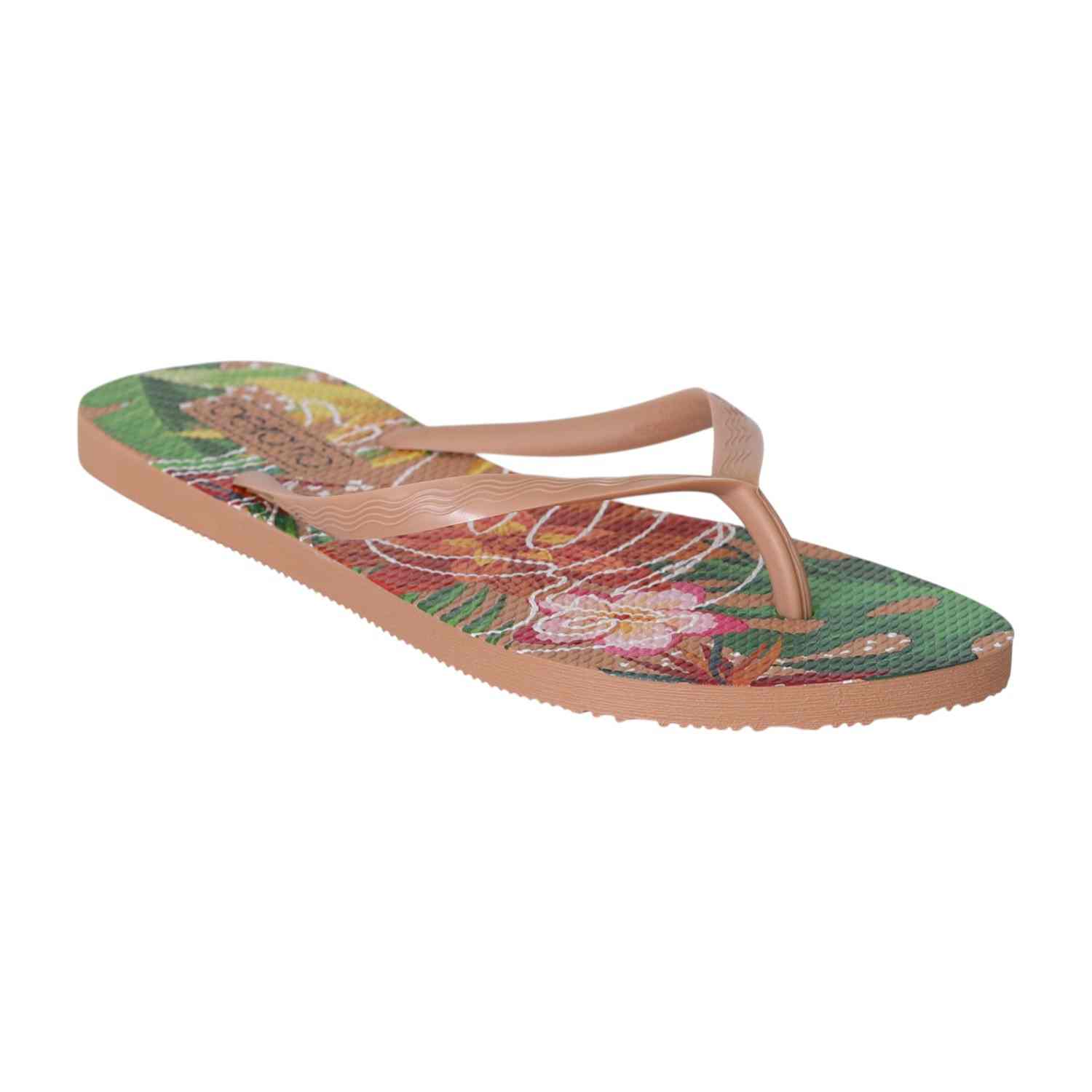 Nude Tropical Bloom Flip-Flops for Women