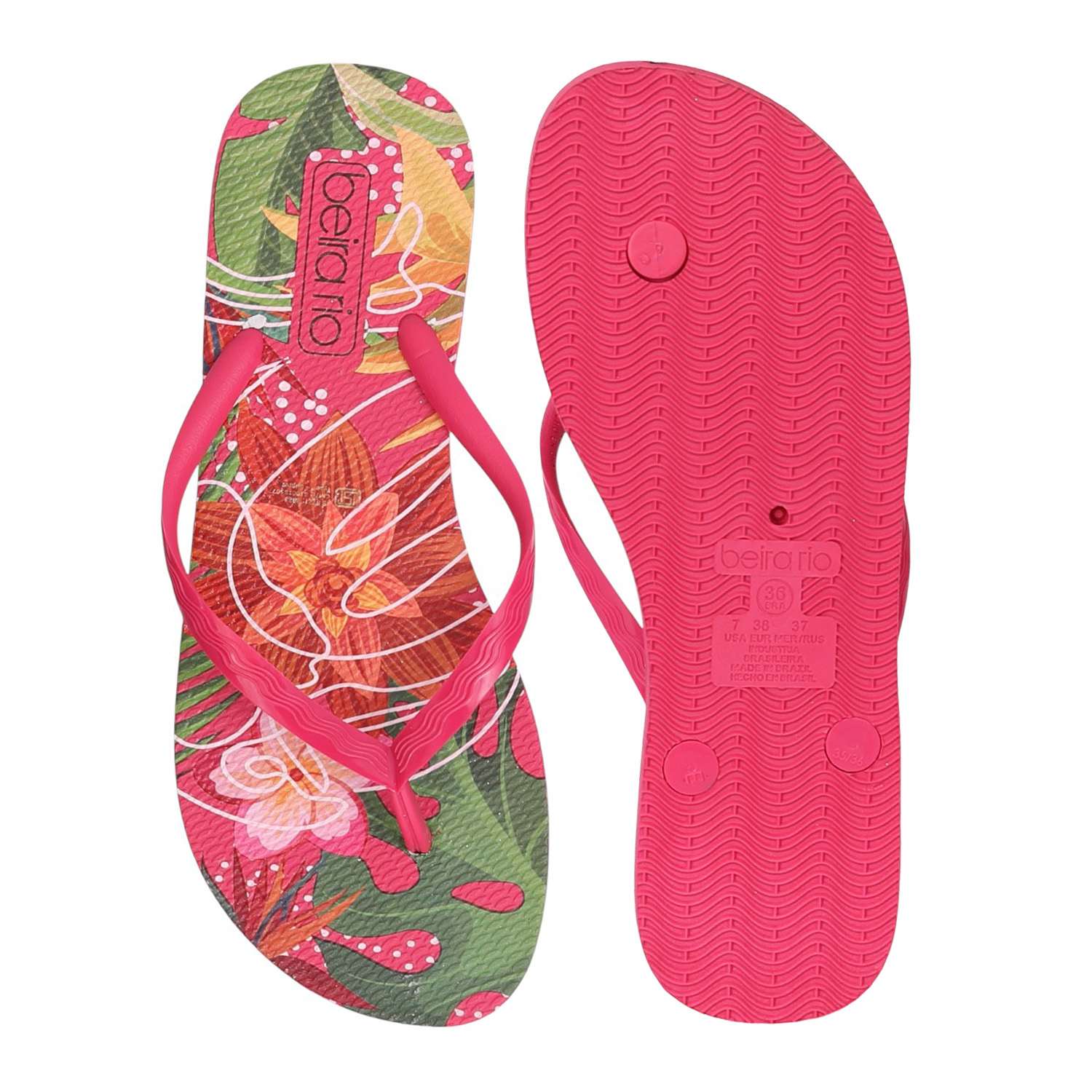 Women Pink Pebble Beach Thongs