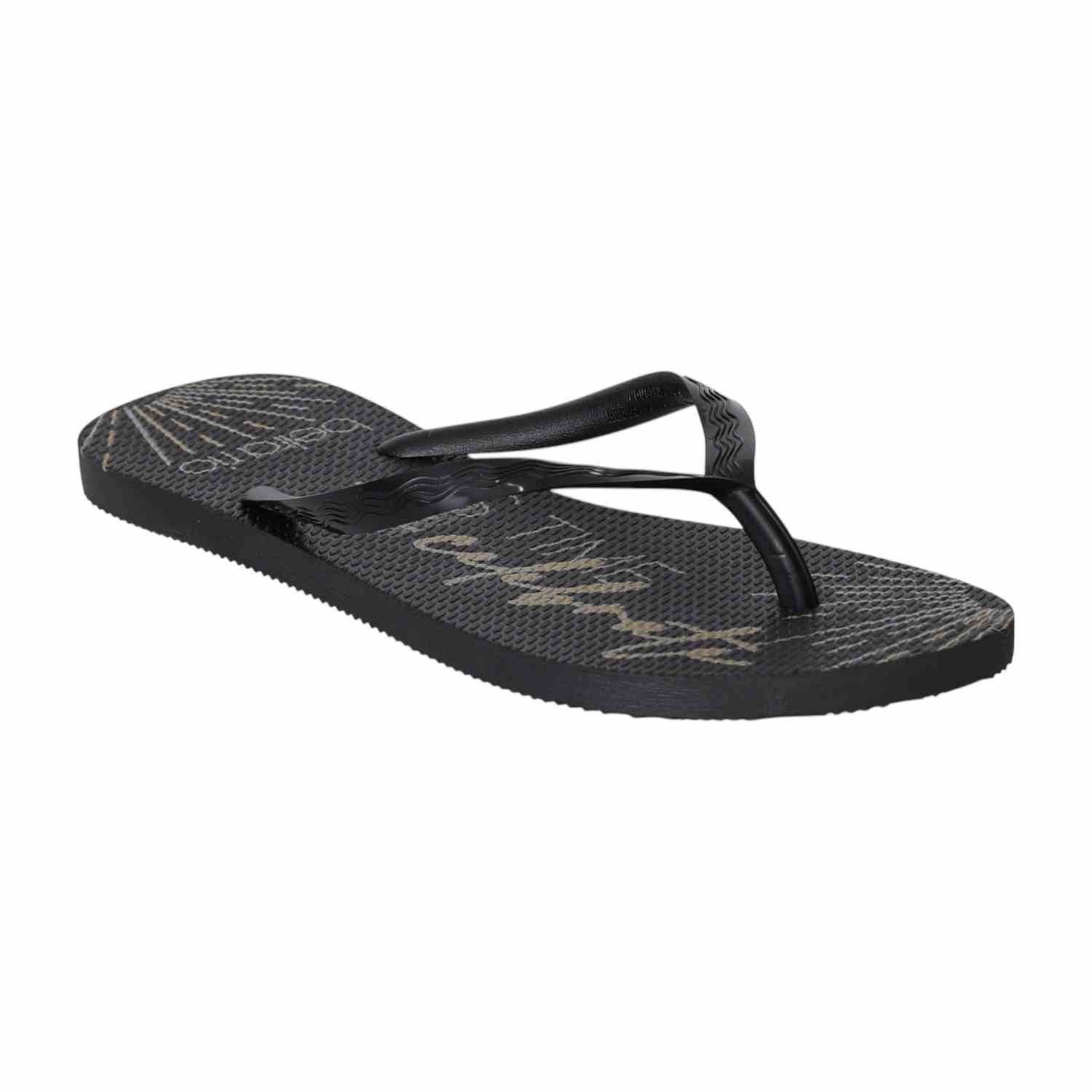 Black Minimalist Flip-Flops for Women
