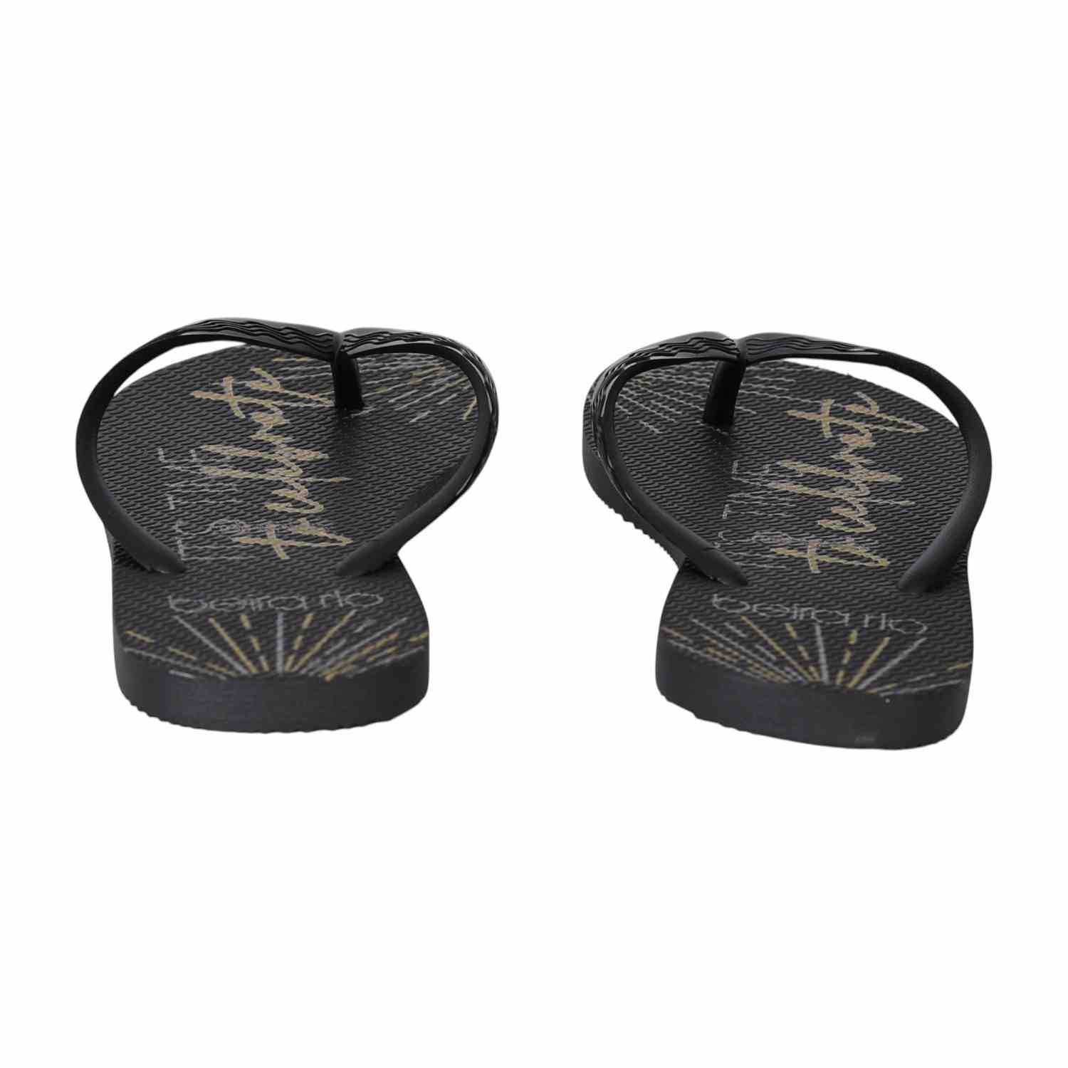 Black Minimalist Flip-Flops for Women