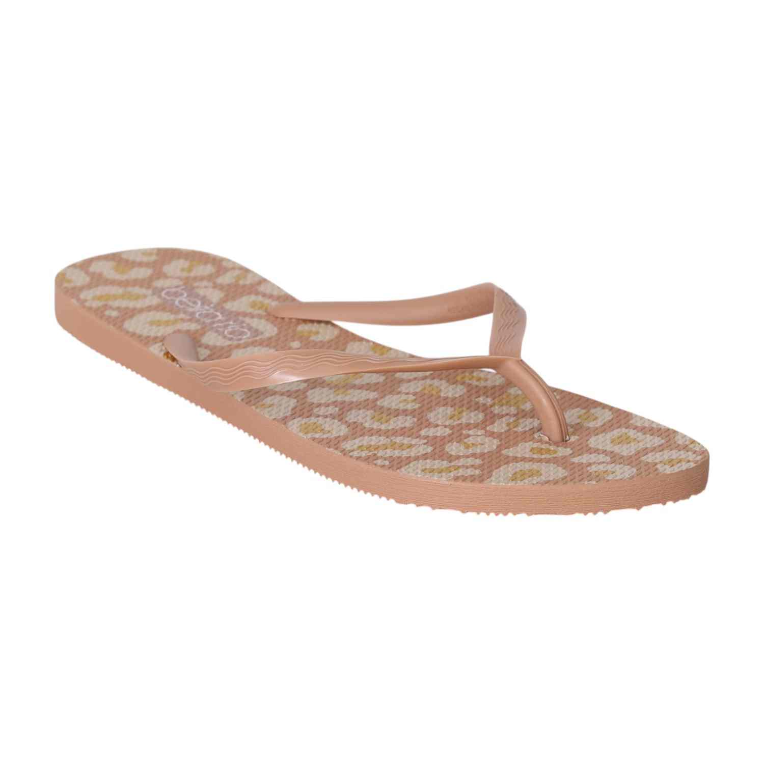 Nude Wildprint Flip-Flops for Women