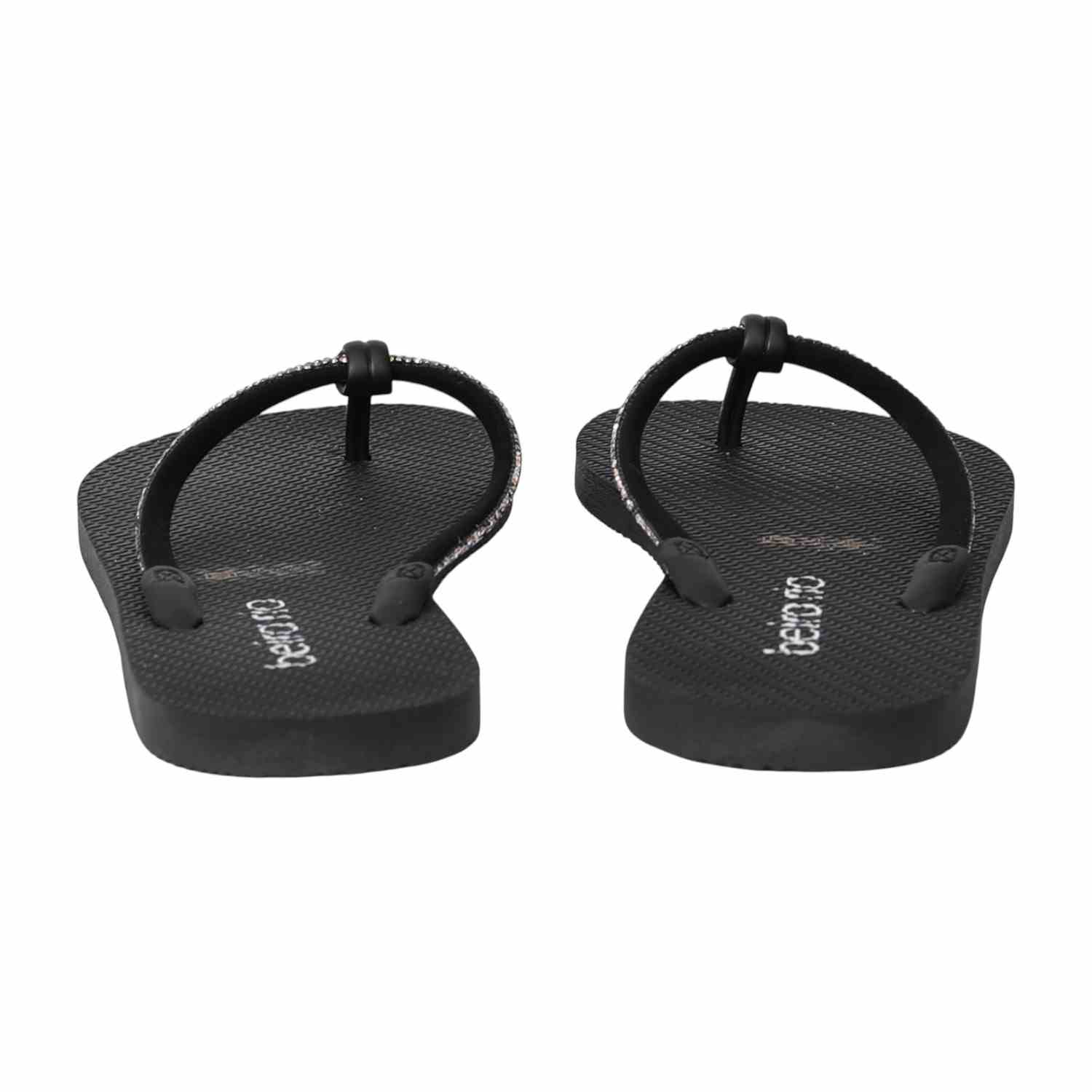 Women Black Minimalist Flip Flops